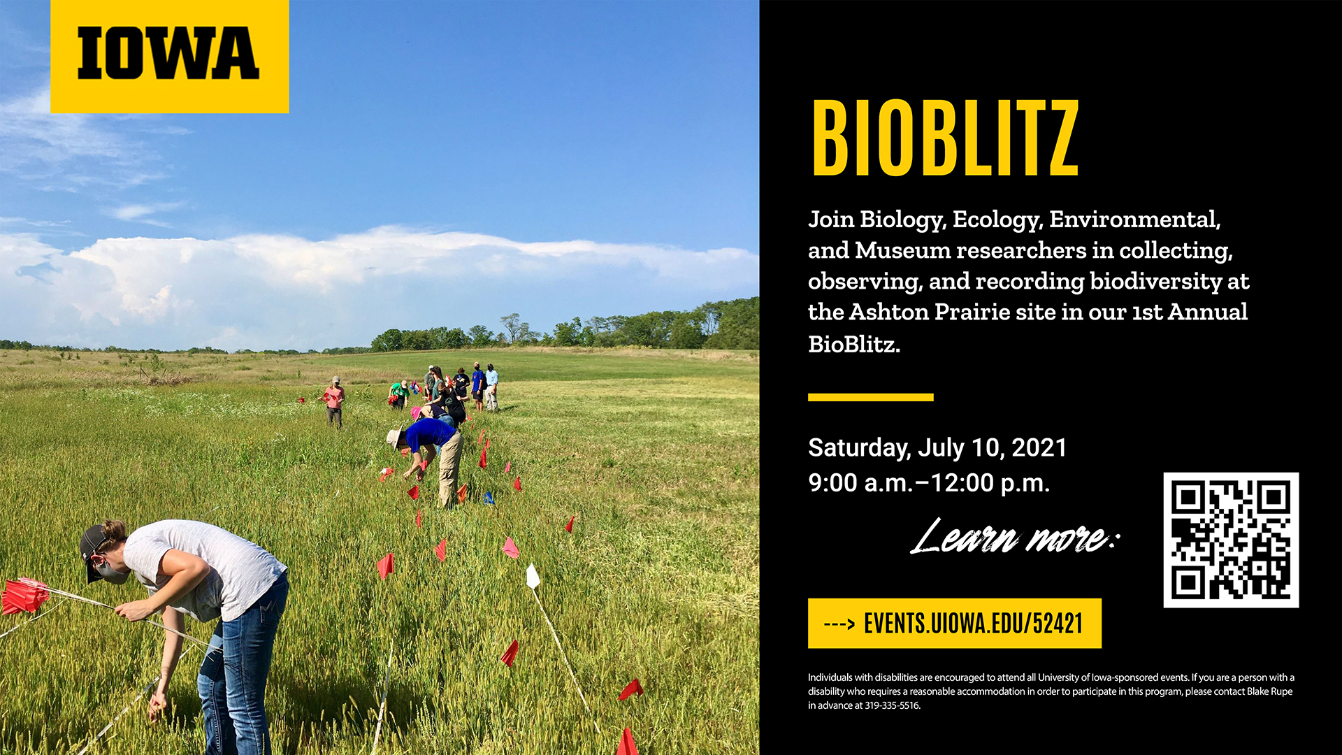1st Annual BioBlitz at the Ashton Prairie Site on Saturday, July 10 from 9am-12pm