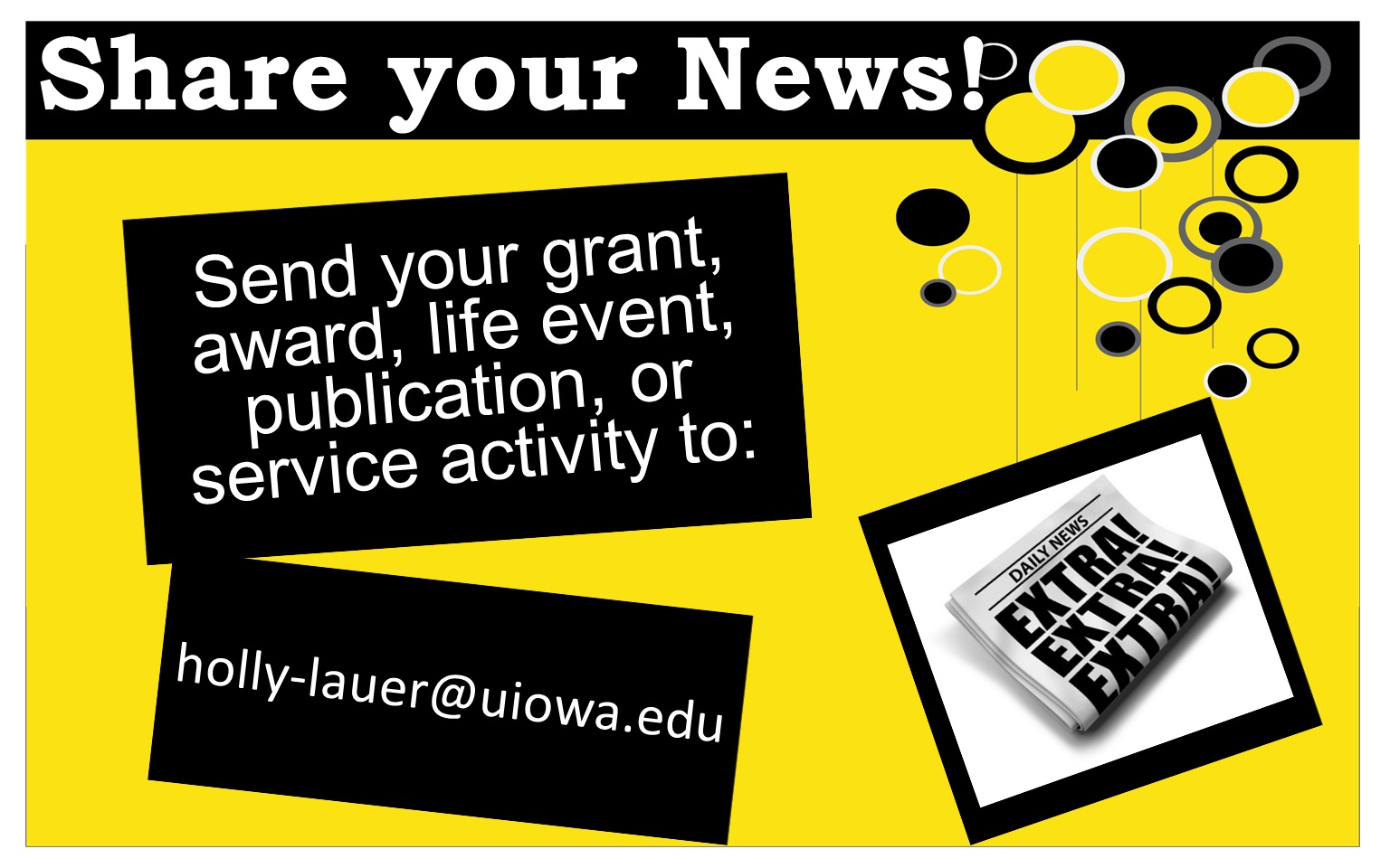 Send your news to barbara-kelley@uiowa.edu
