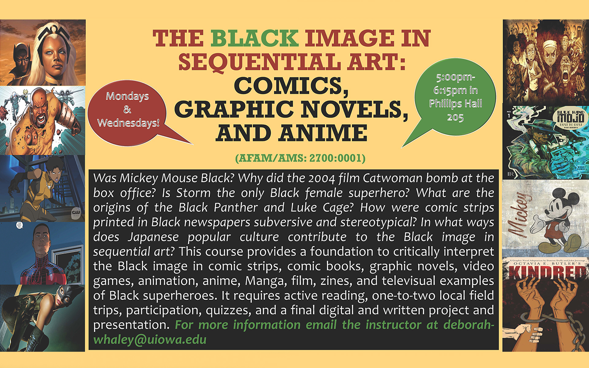 New spring course: the black image in sequential art
