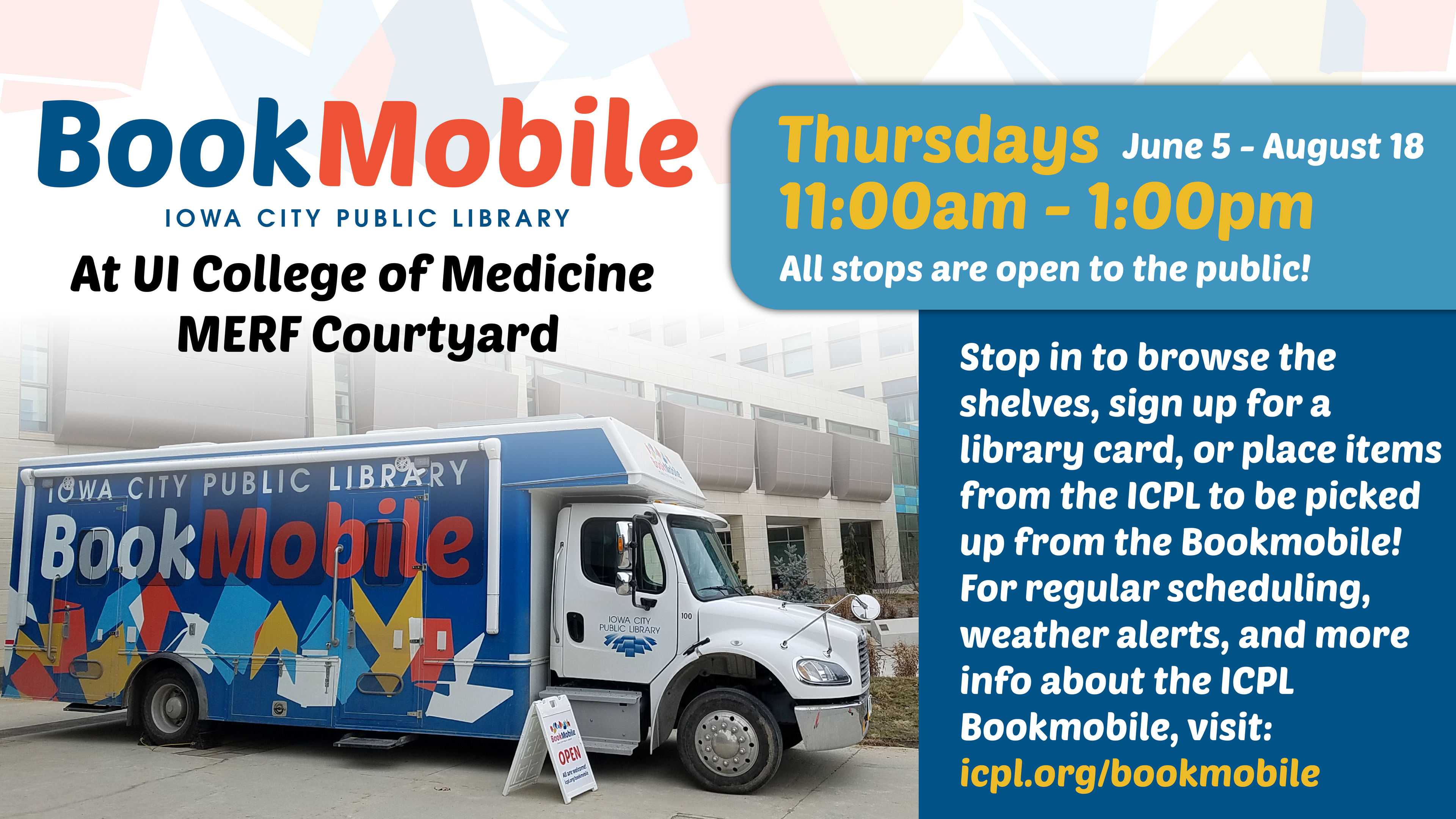Bookmobile on science Thursdays June 5-Augsut 18