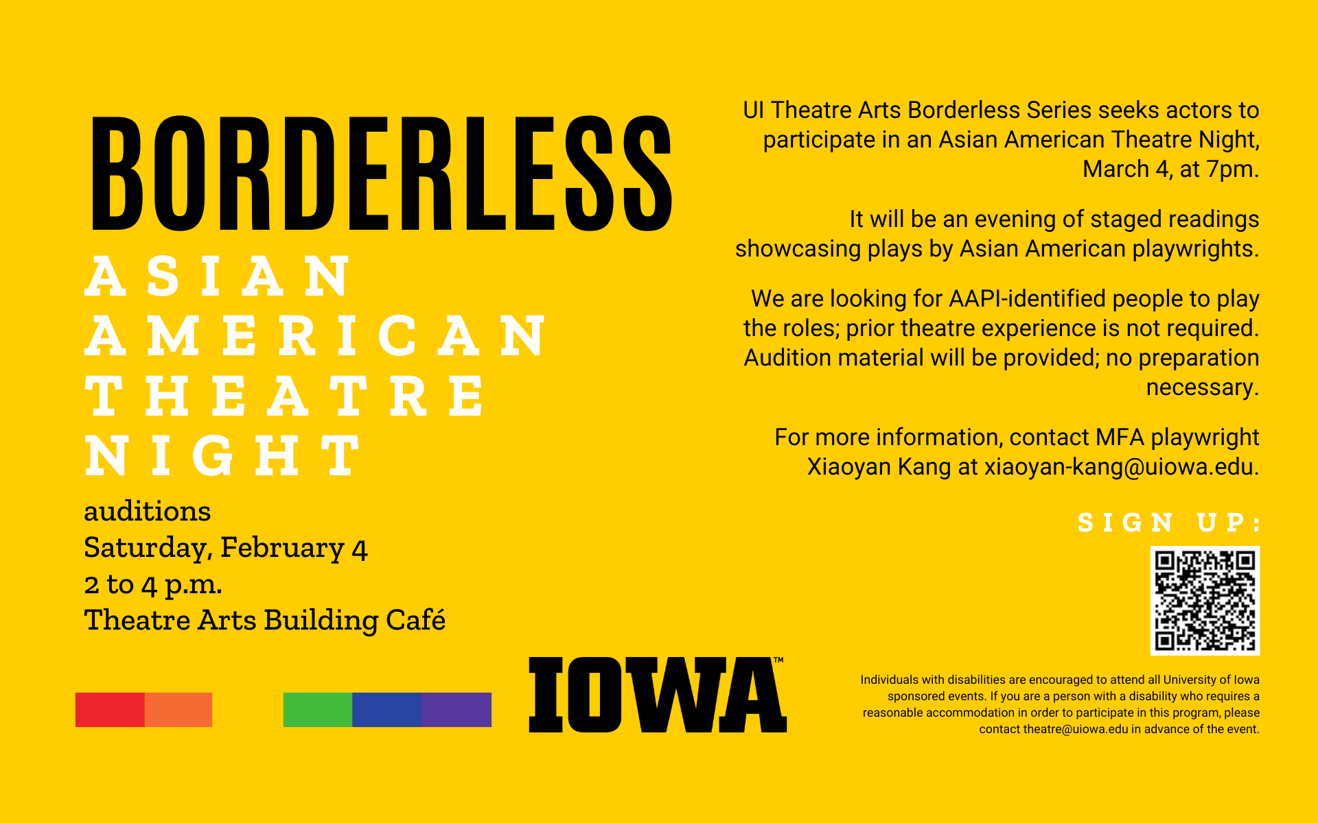 Asian American Theatre Night auditions February 4