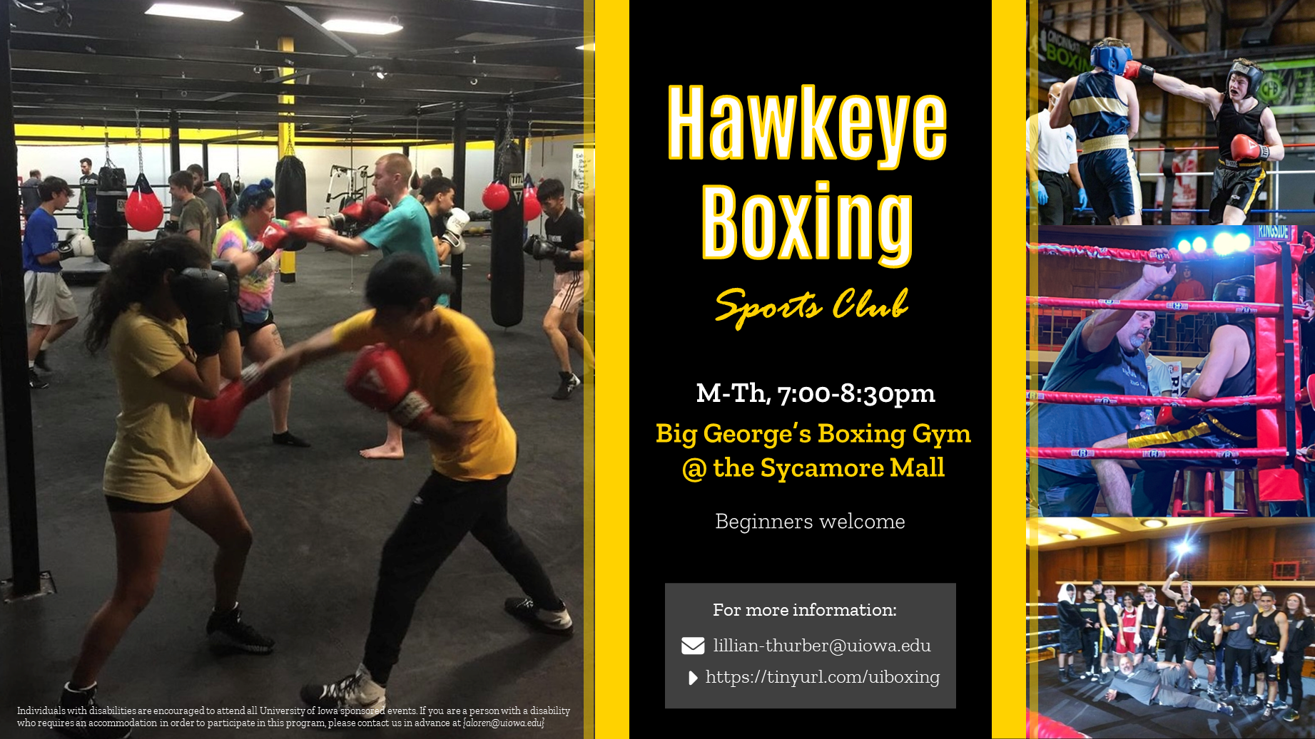 Hawkeye Boxing Sport Club - M-Th 7-8:30pm