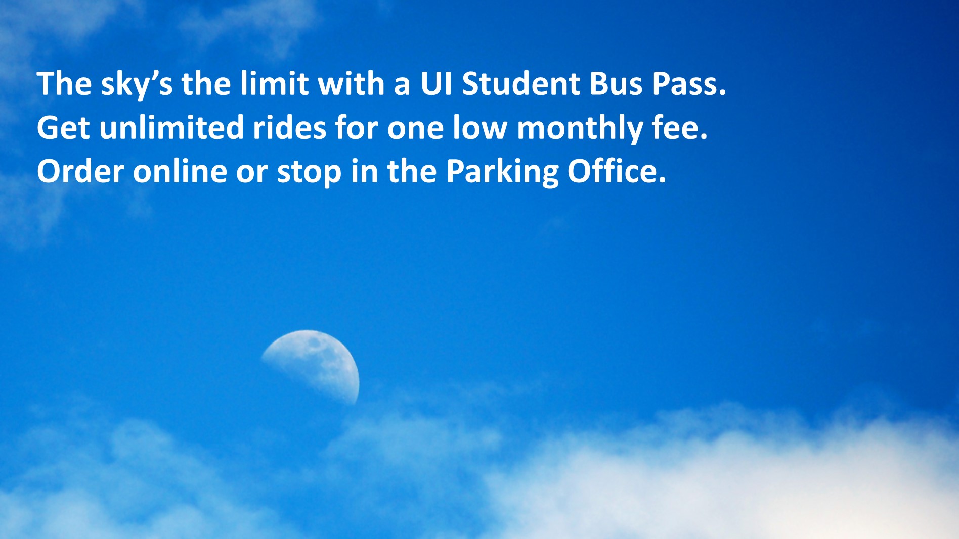 Student bus pass gives unlimited rides for one low monthly fee.