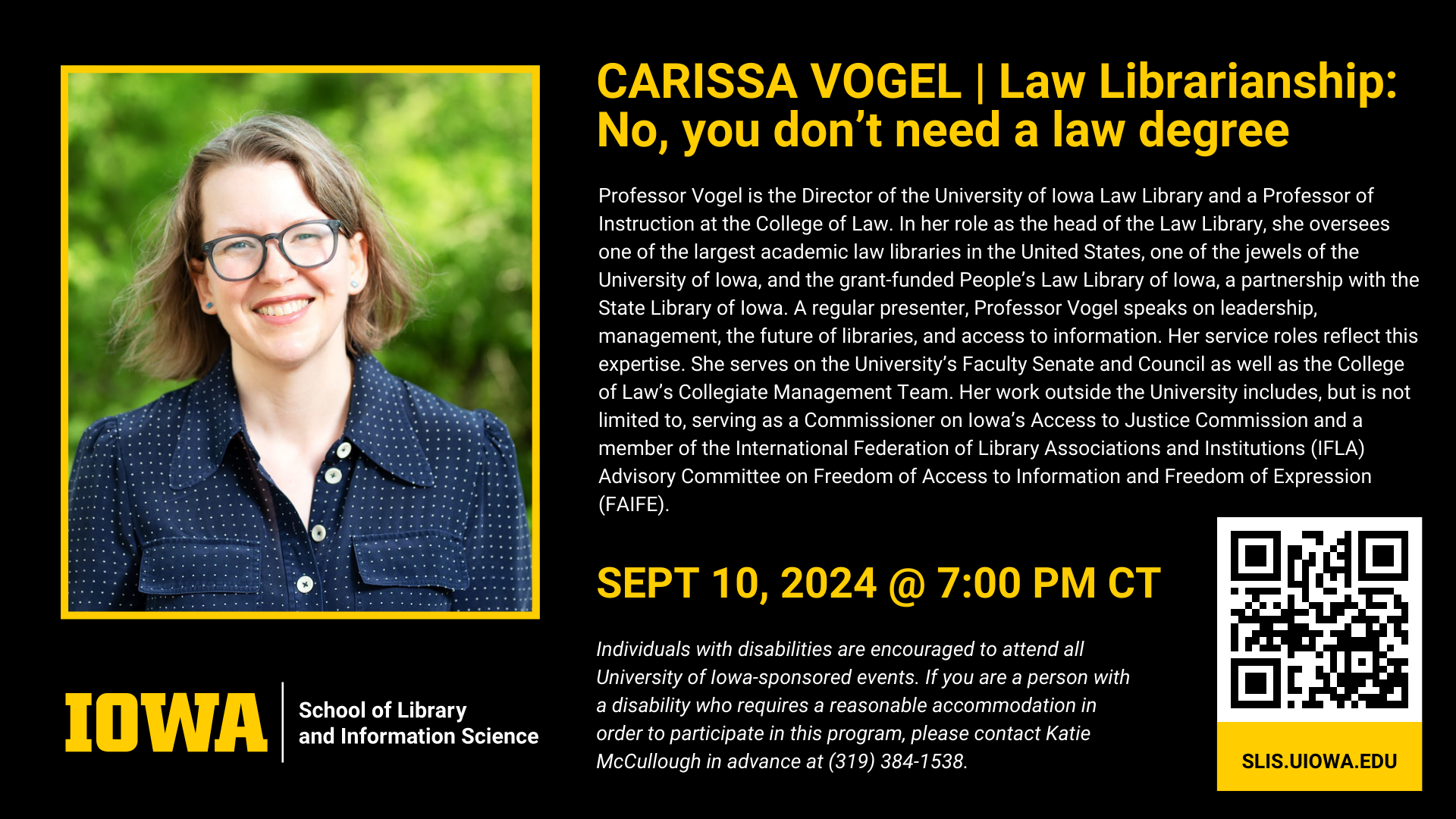 Carissa Vogel, Law Librarianship: no you don't need a law degree