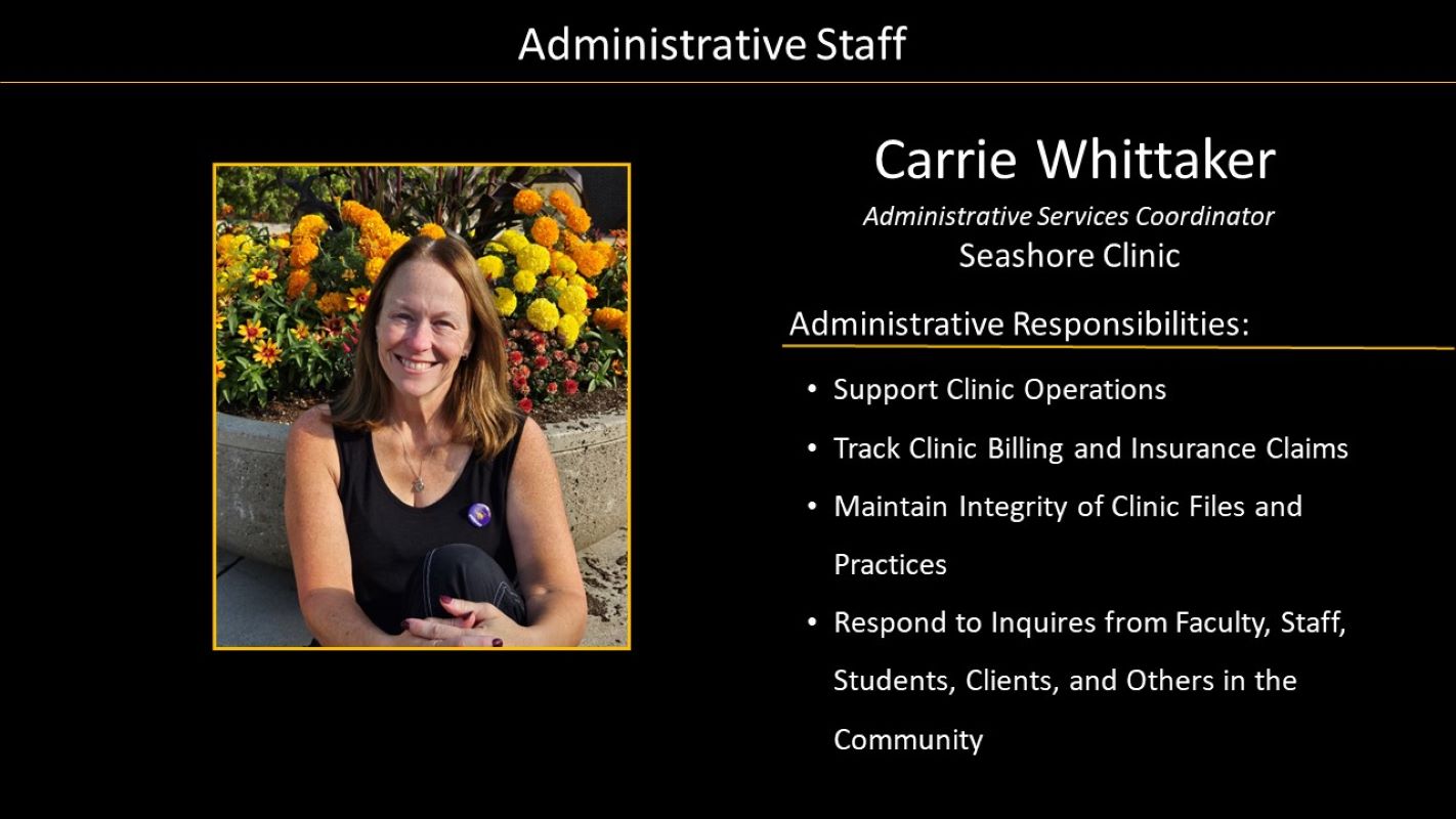 Carrie Whittaker Staff Profile with Photo