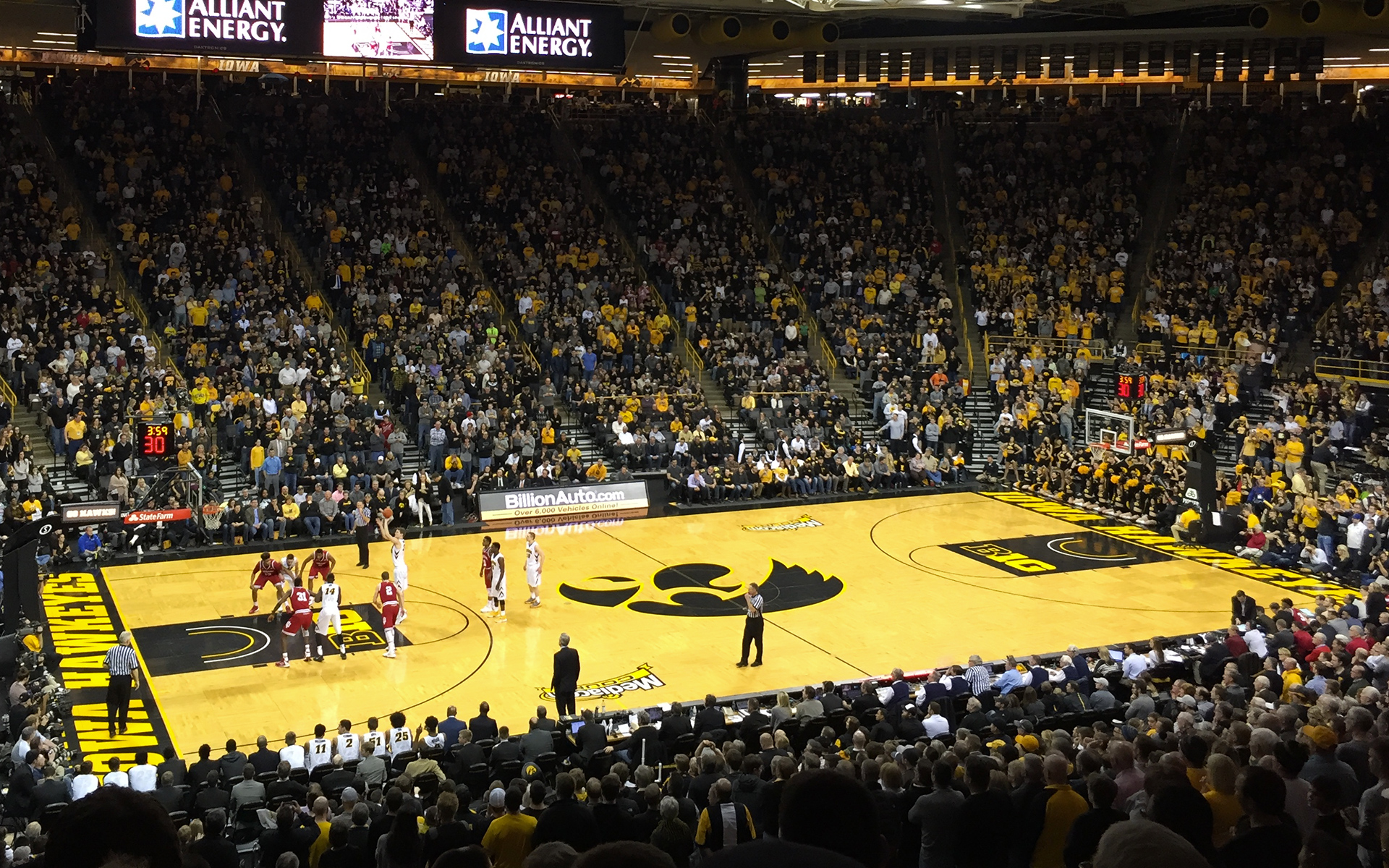 Carver Hawkeye Arena during an Iowa Men's Basketball game
