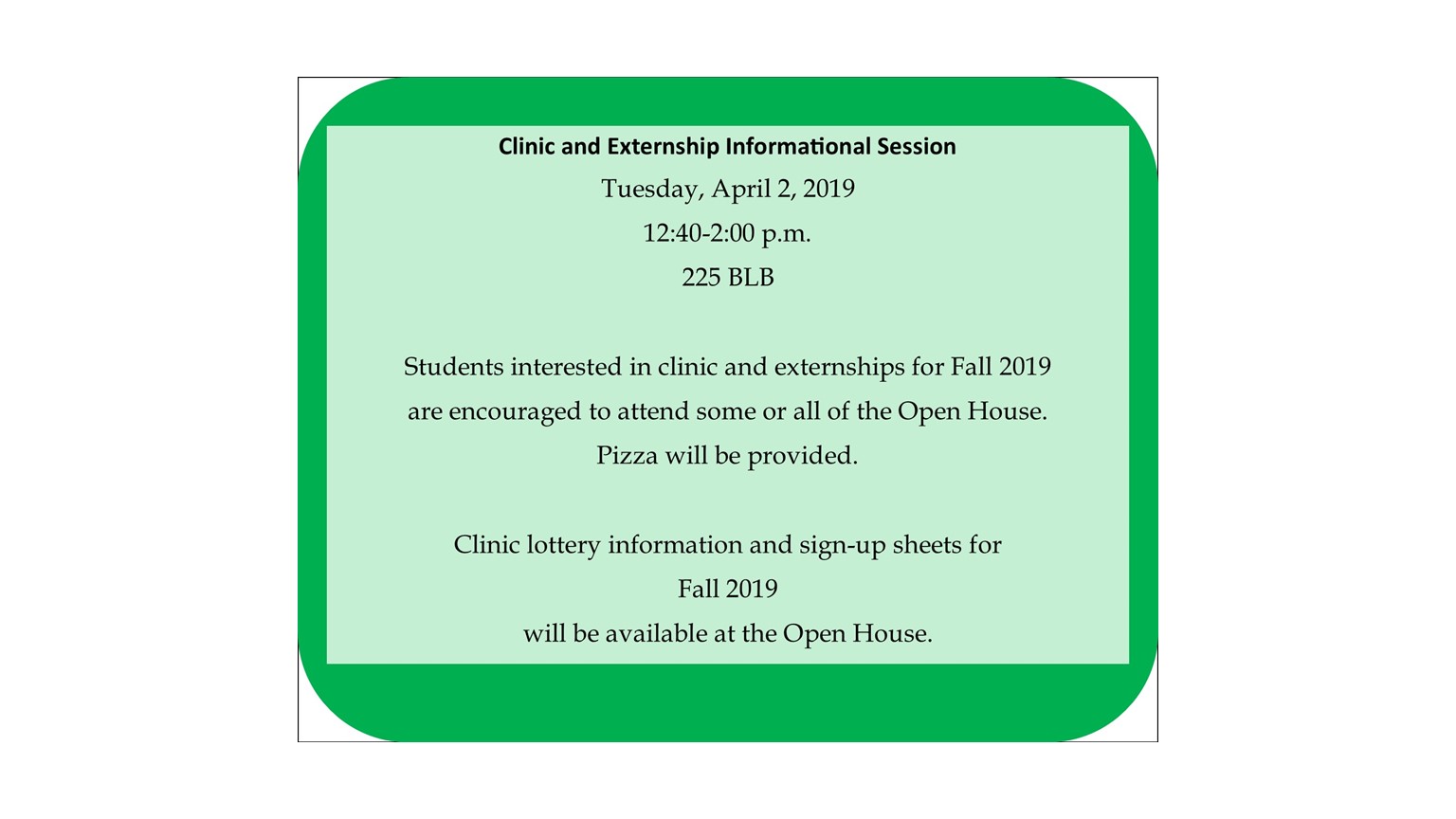 Clinic Open House 2019
