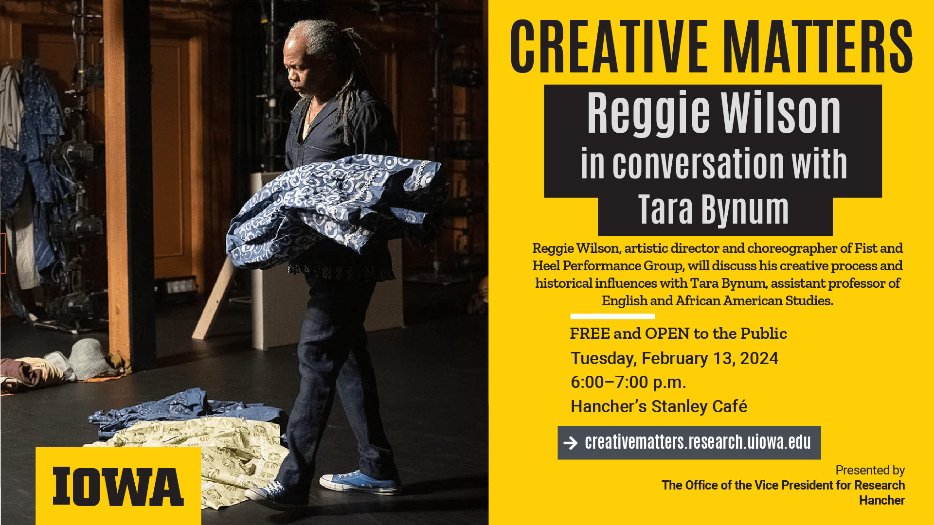 Creative Matters - Reggie Wilson in conversation with Tara Bynum
