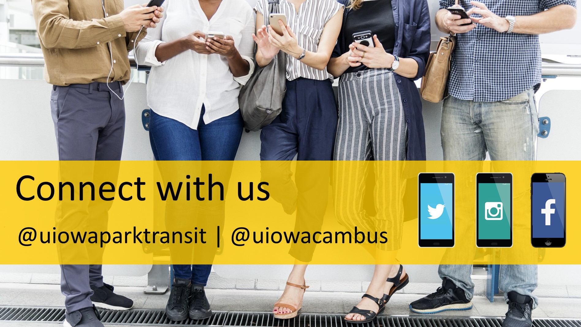 Connect with us @uiowaparktransit @uiowacambus