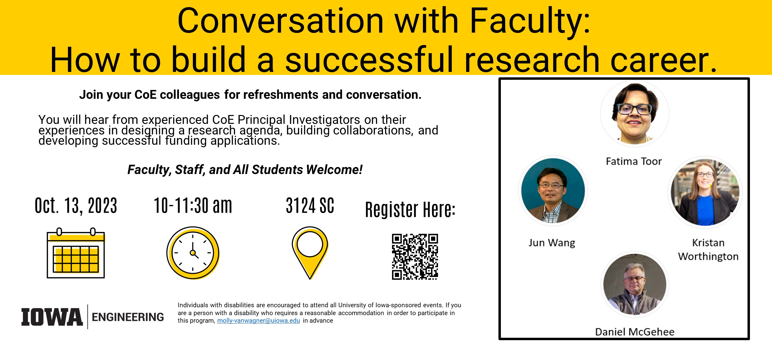 Conversation with faculty