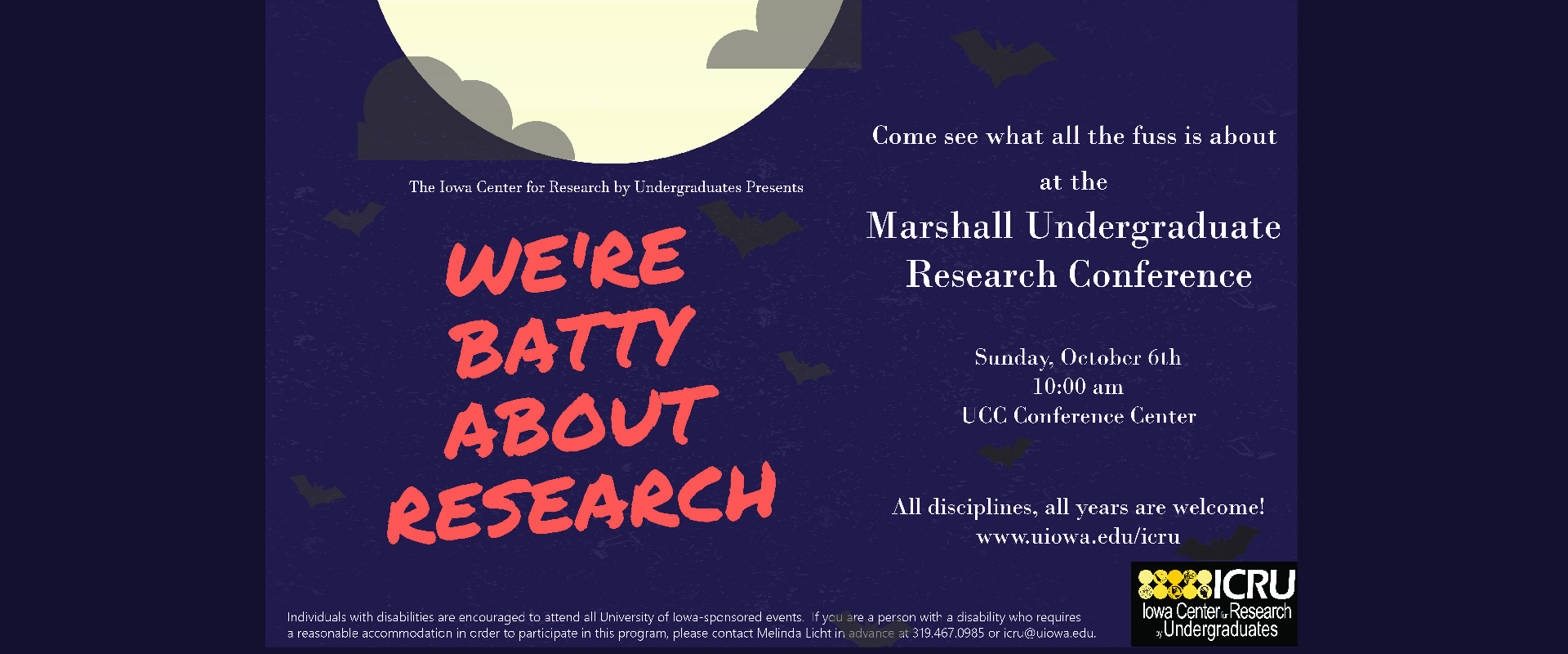 CRU Marshall Undergraduate Research Conference September 27th