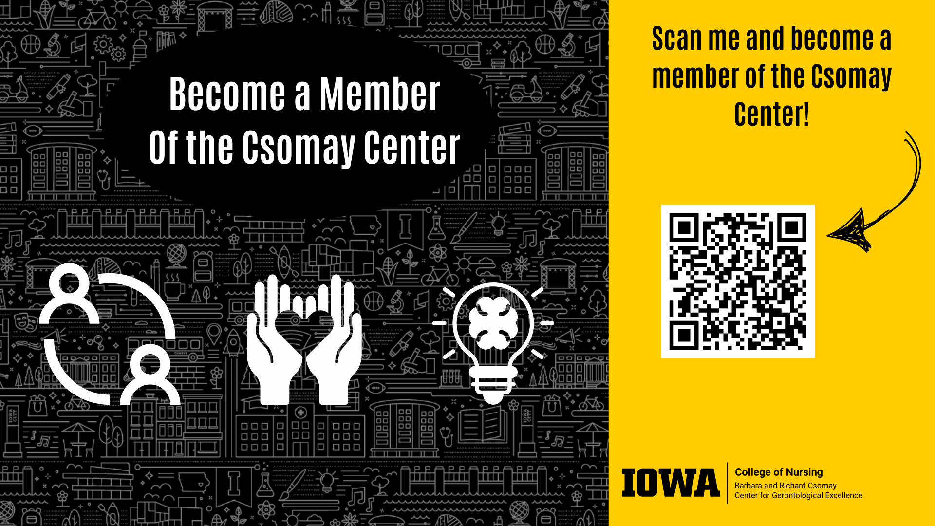 Scan to join Csomay Center