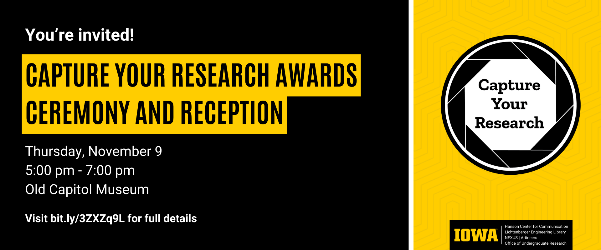Capture Your Research Awards Ceremony and Reception
