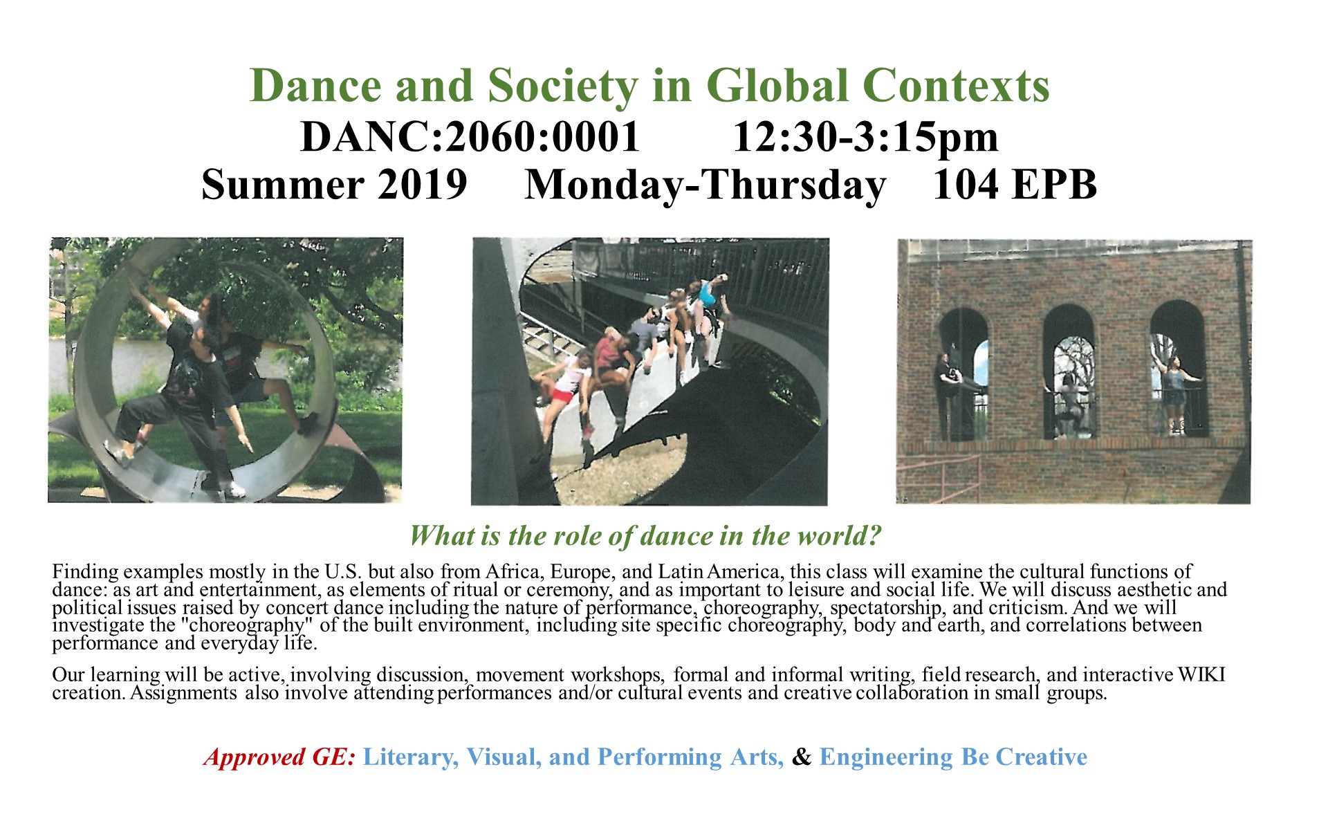 Dance and Society in Global Contexts