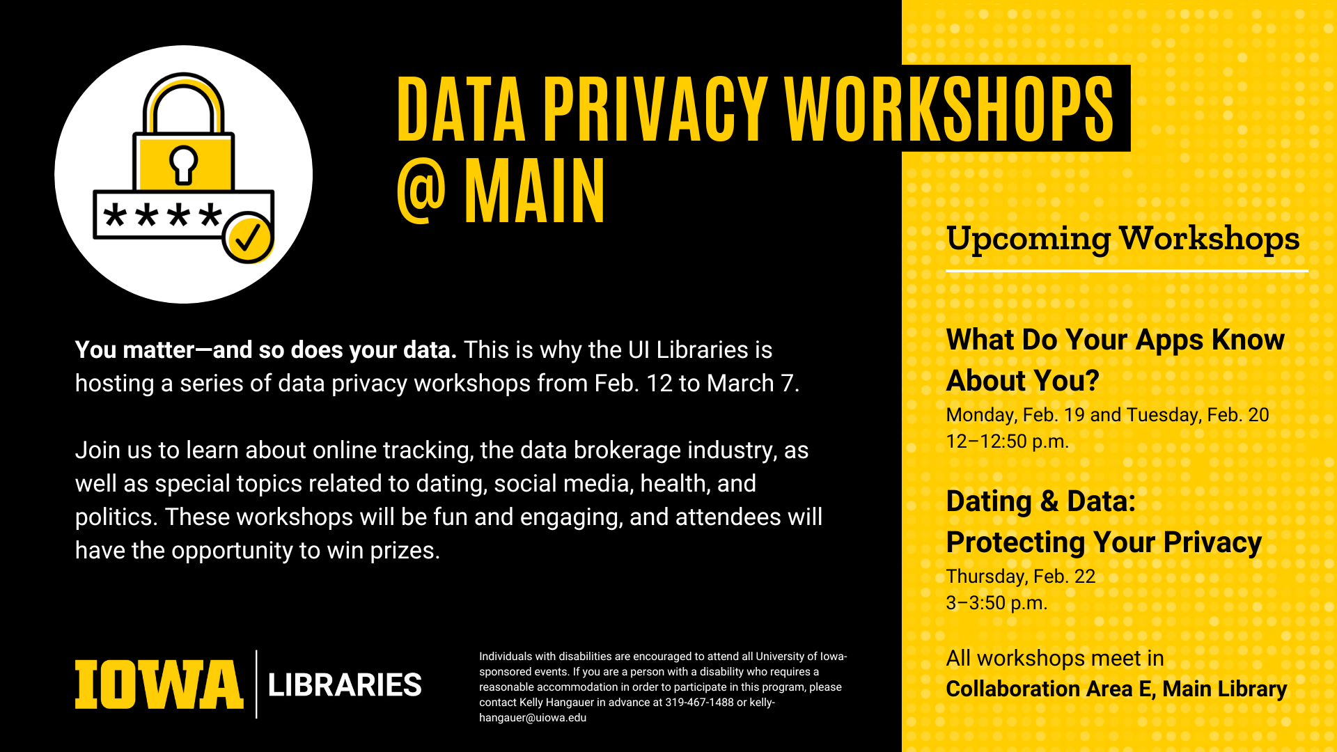 Data privacy workshop Feb. 19