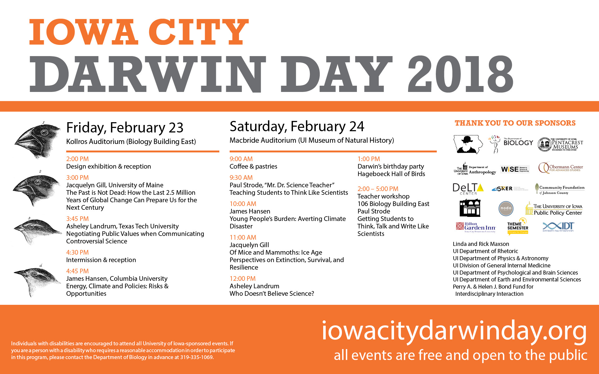 Iowa City Darwin Day 2018