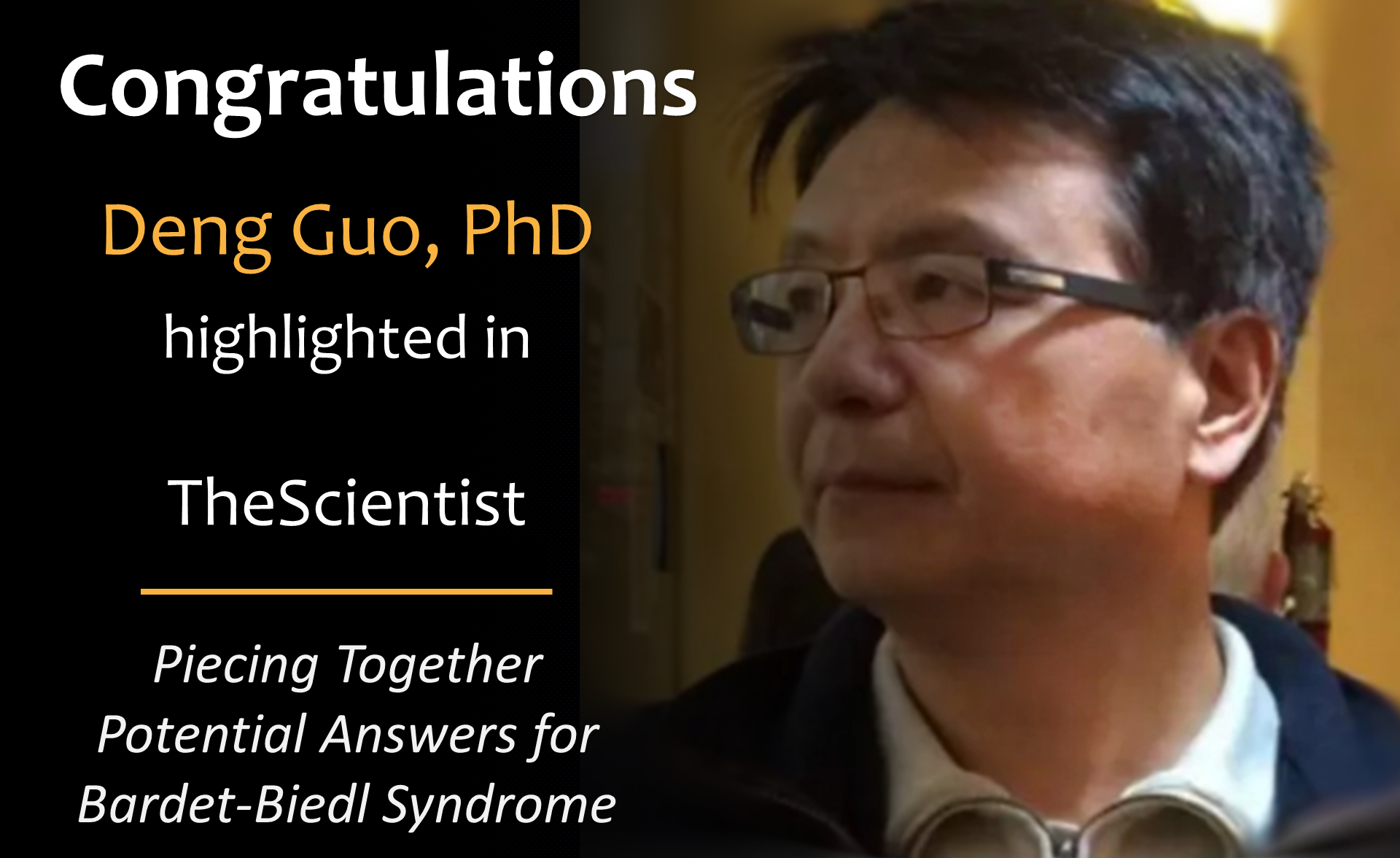 Deng Guo - highlighted in The Scientist 2023