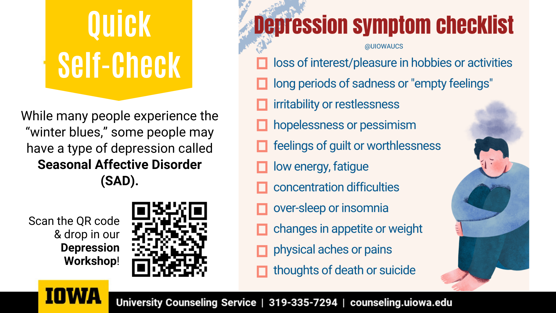 Learn more about the symptoms of depression.