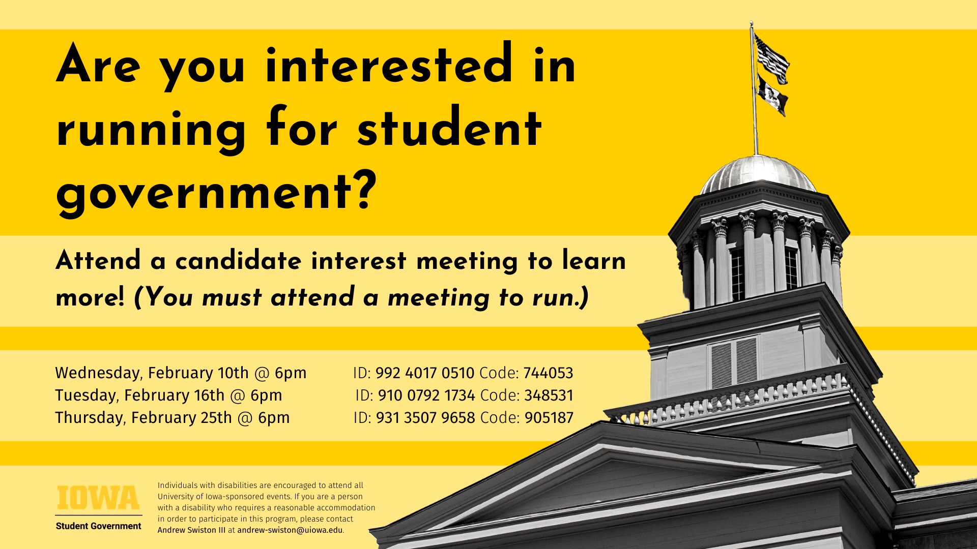 are you interested in running for student government?