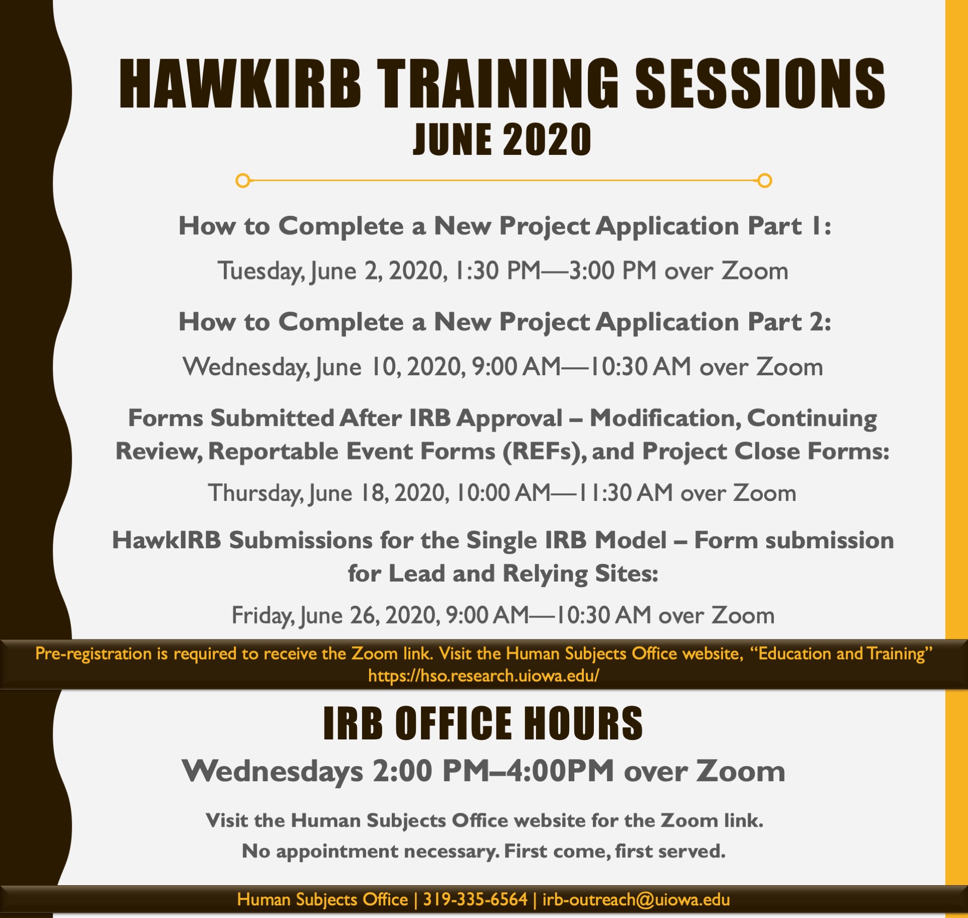 Hawkirb training sessions June 2020 