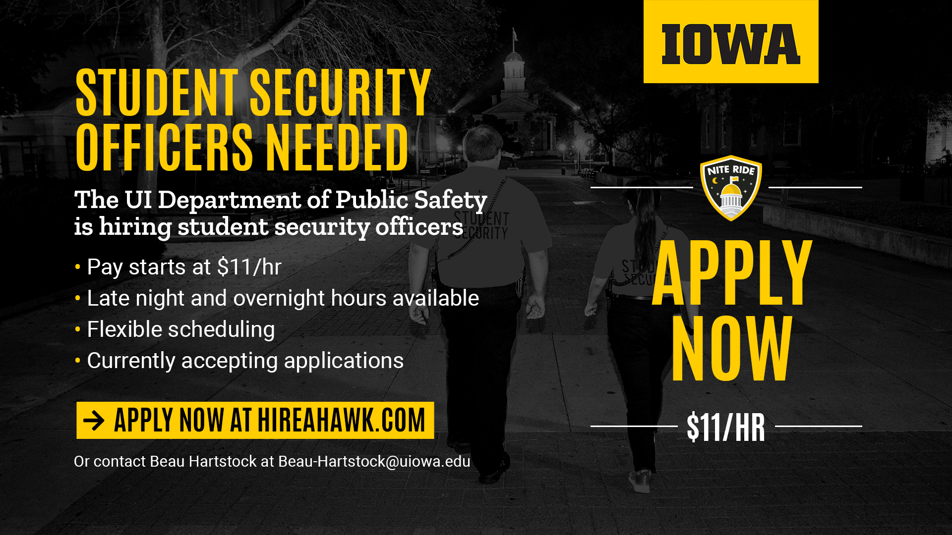 Student Security Officers Needed