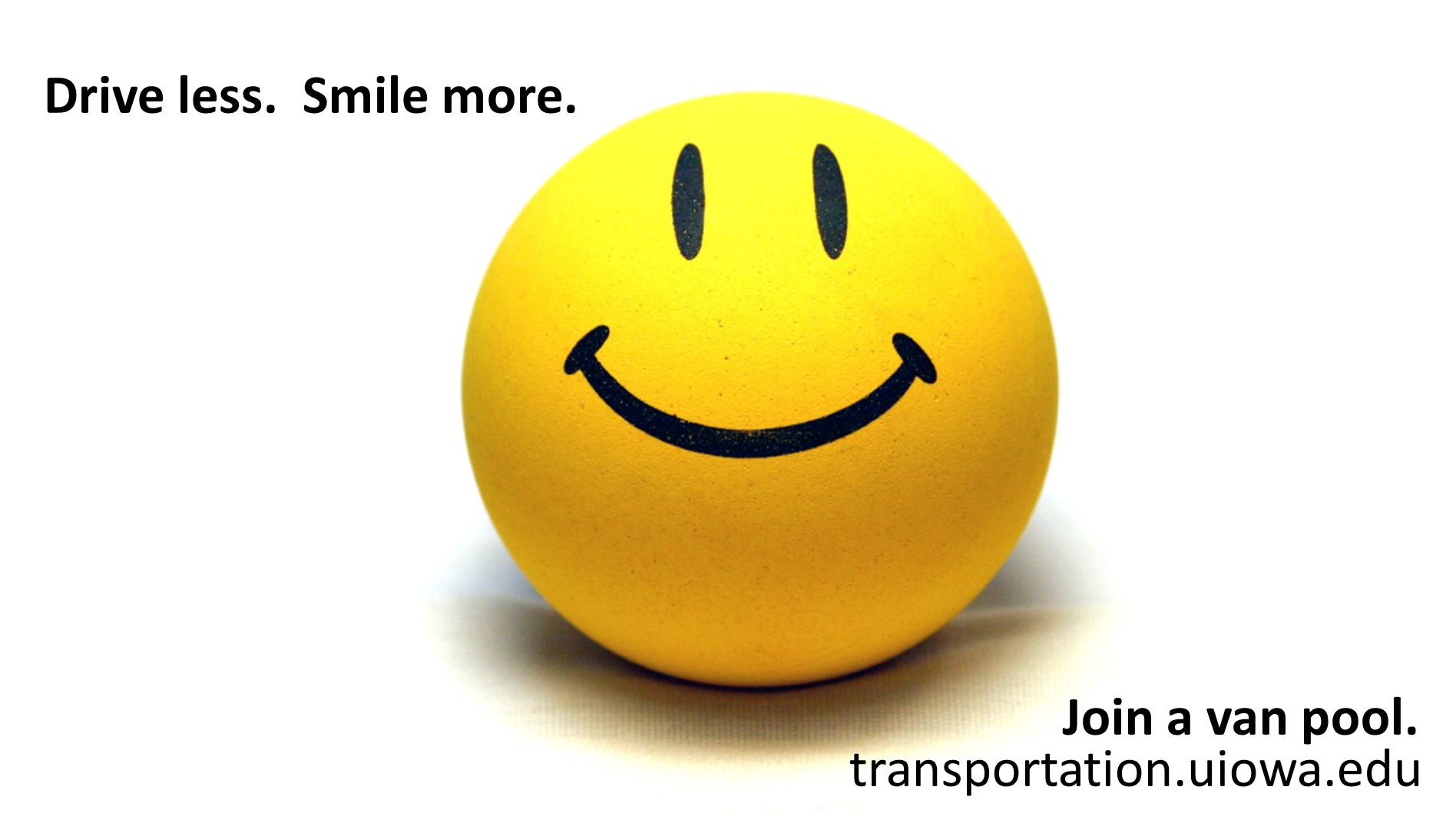 Drive less and smile more by vanpooling
