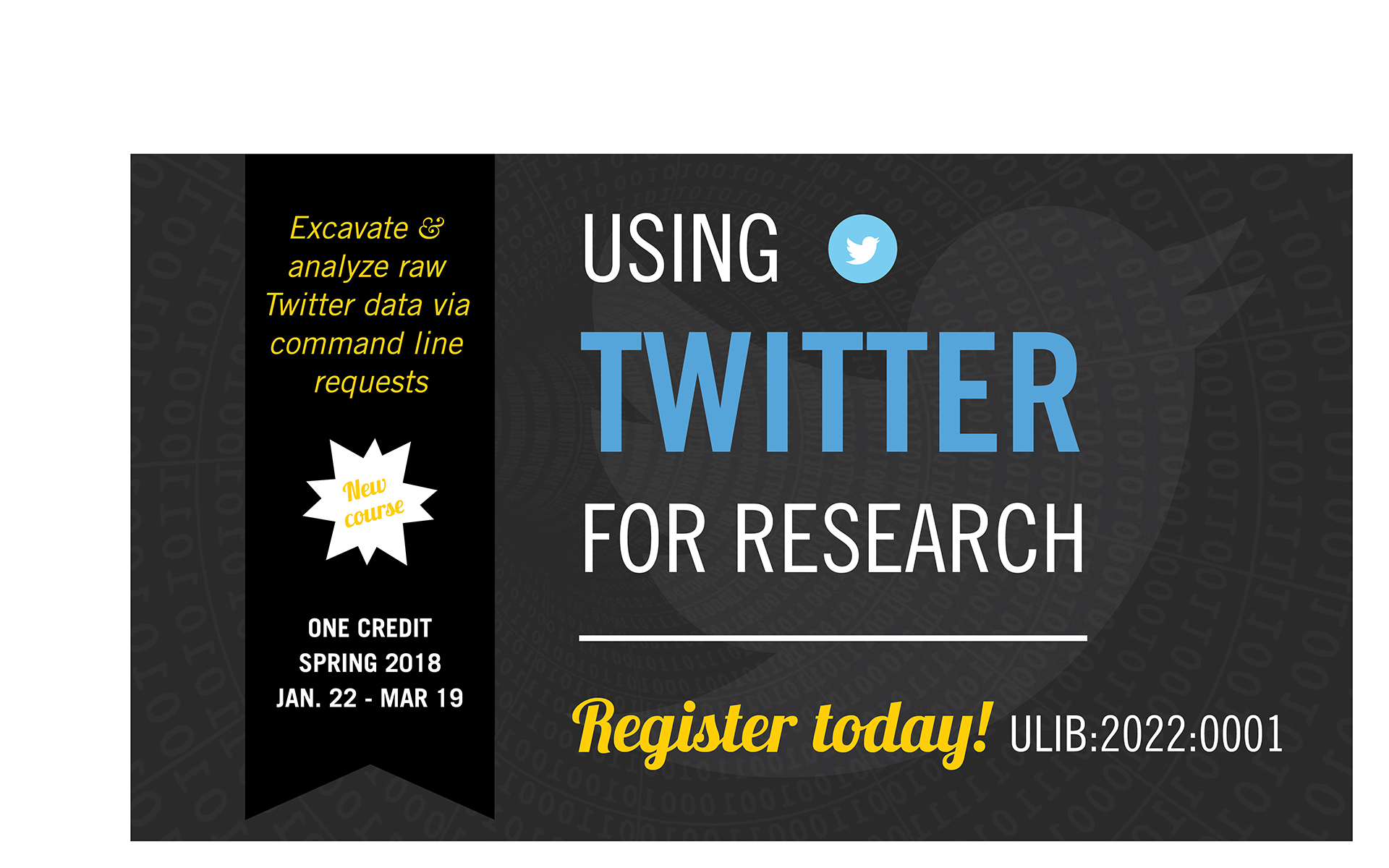 one credit spring course: using twitter for research
