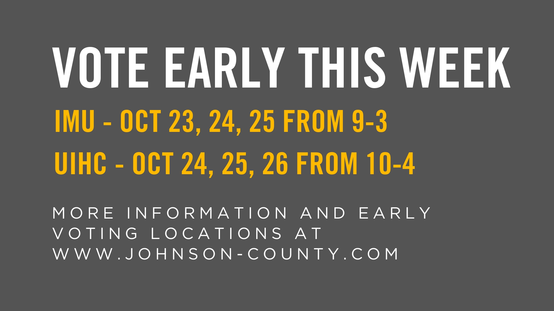 early voting digital sign