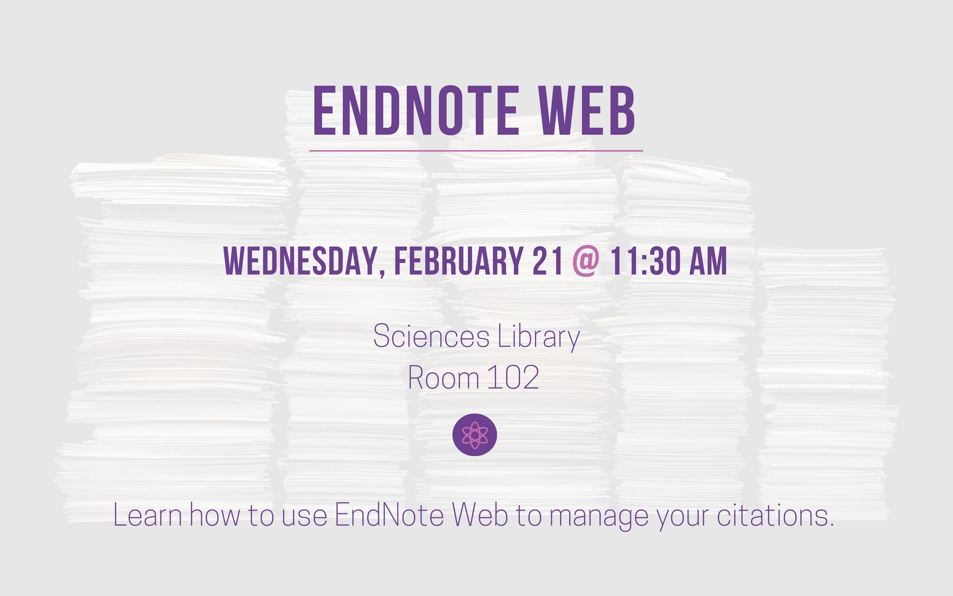 EndNote Web Workshop