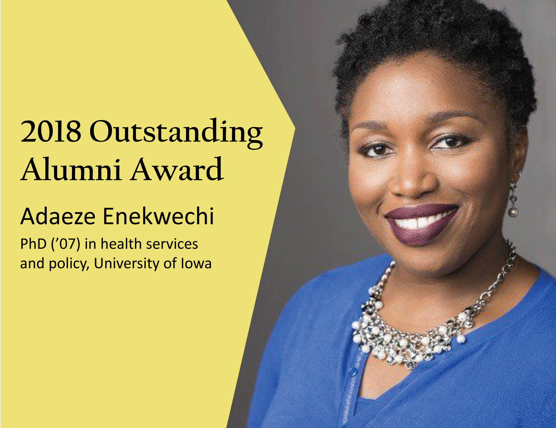 2018 Outstanding Alumni award Enekwechi