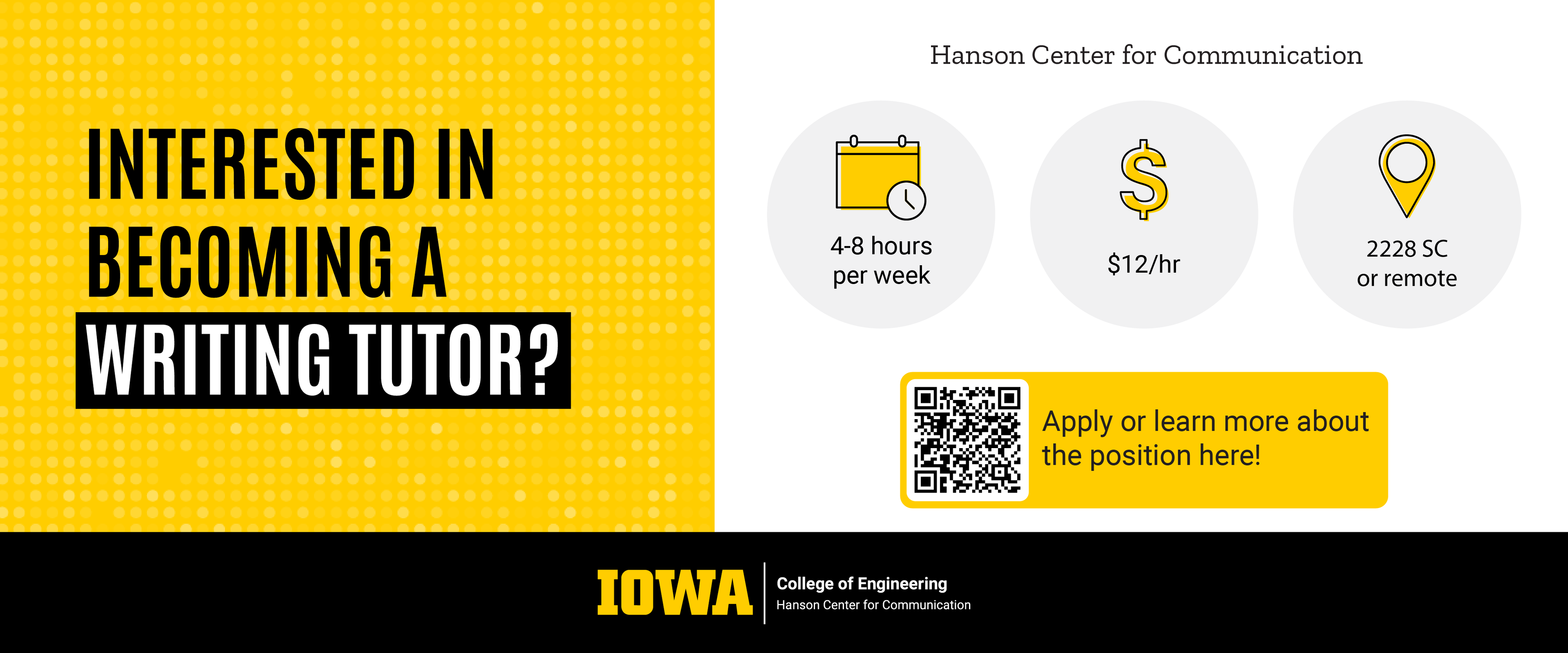 Hanson Center Tutor hiring