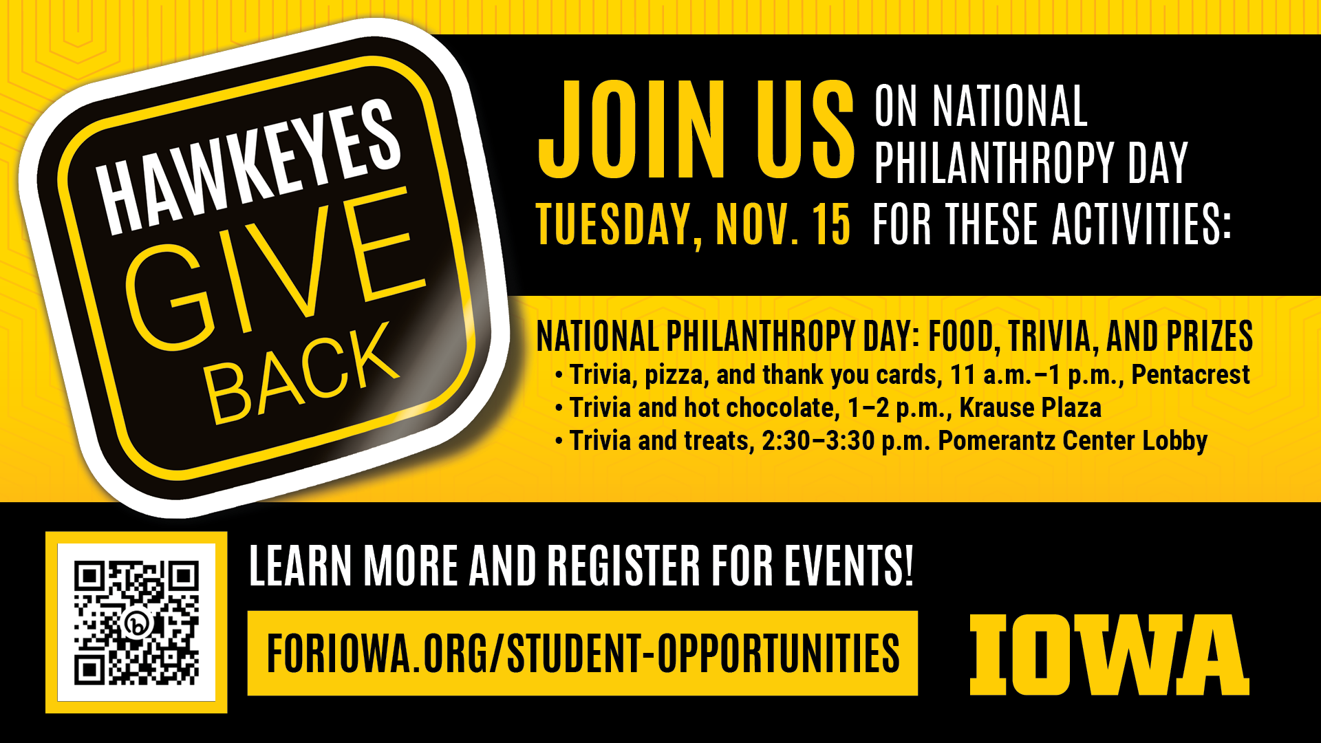 Hawkeyes Give Back - National Philanthropy Day