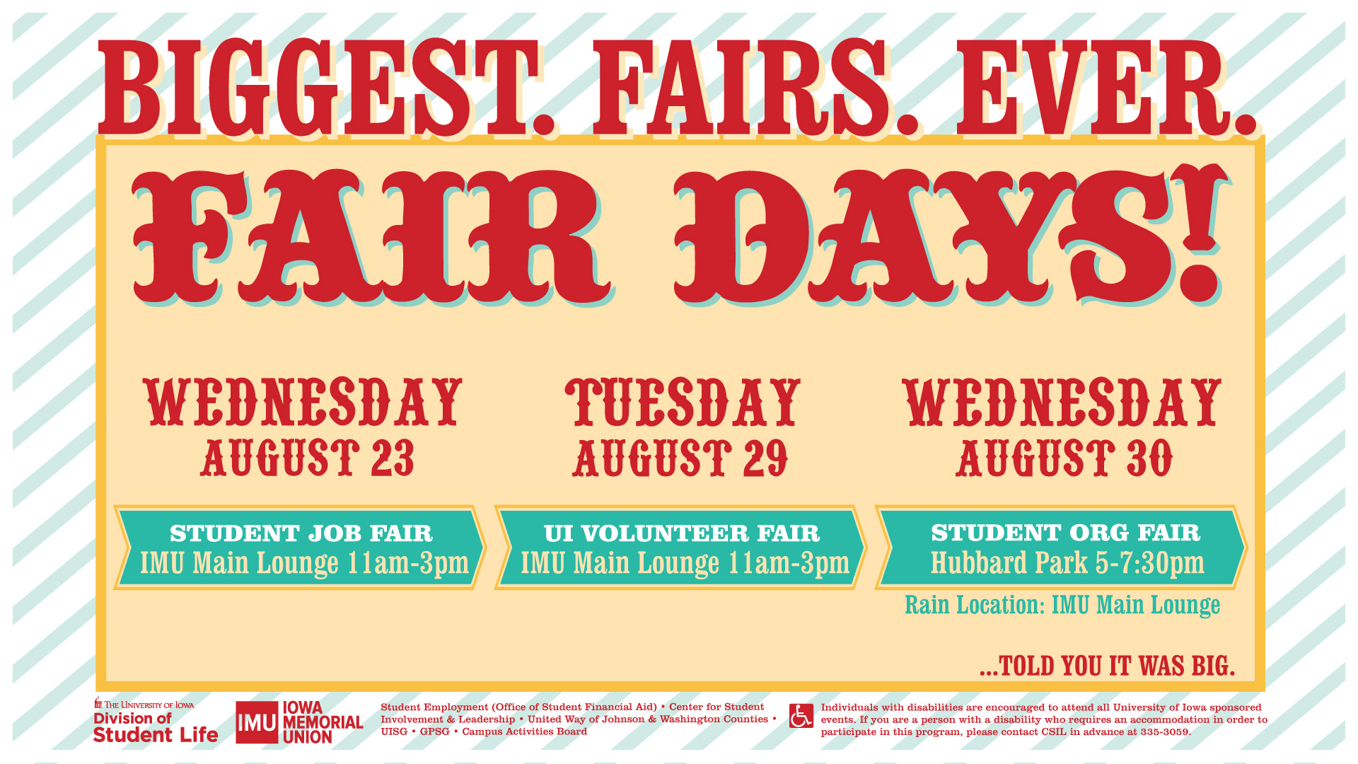 Dates and Times of Fair Days