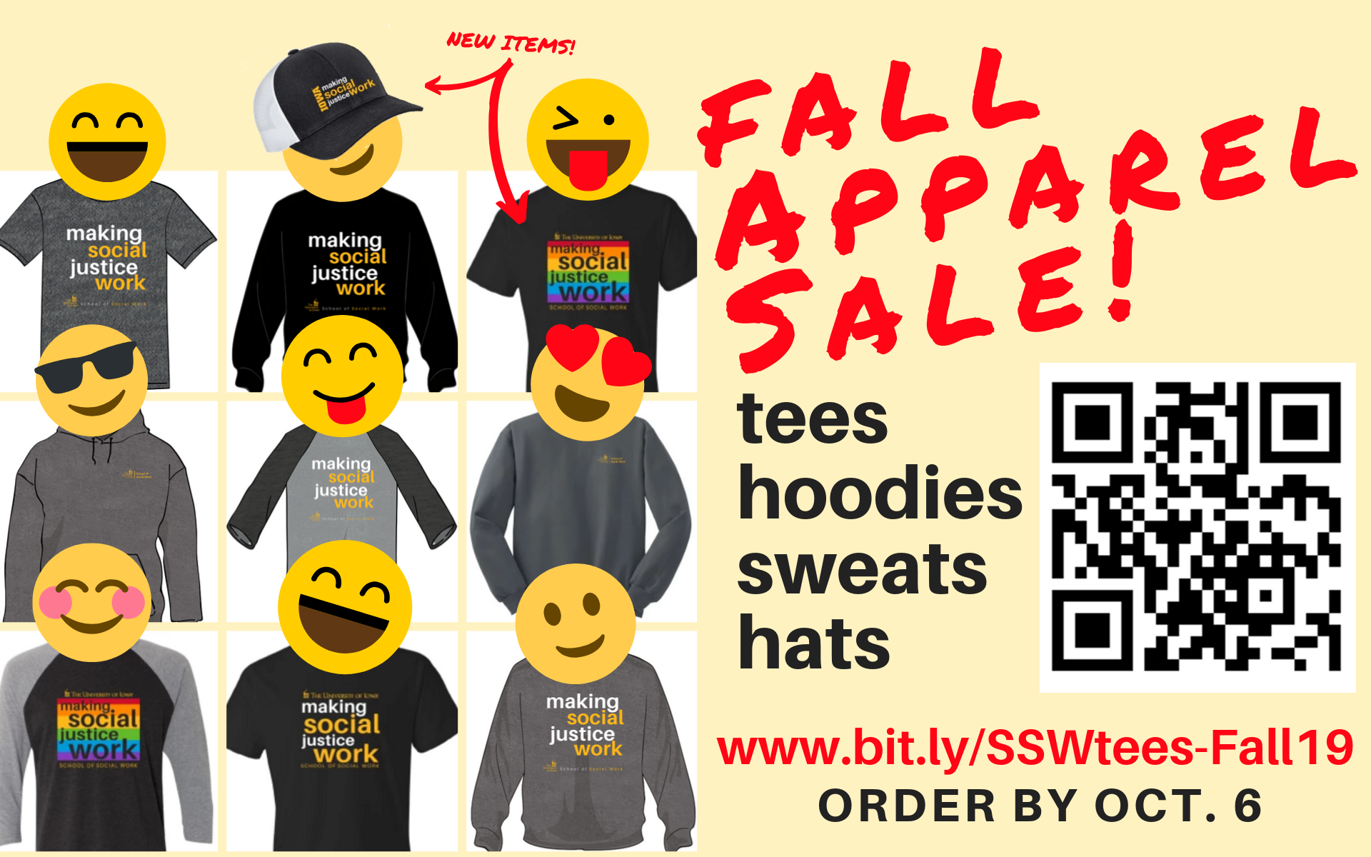 2019 School of Social Work Fall apparel sale