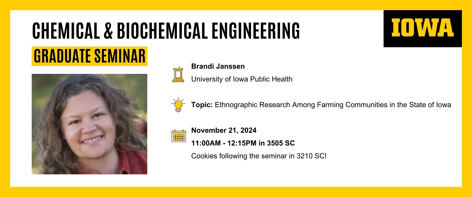 CBE Graduate Seminar Brandi Janssen