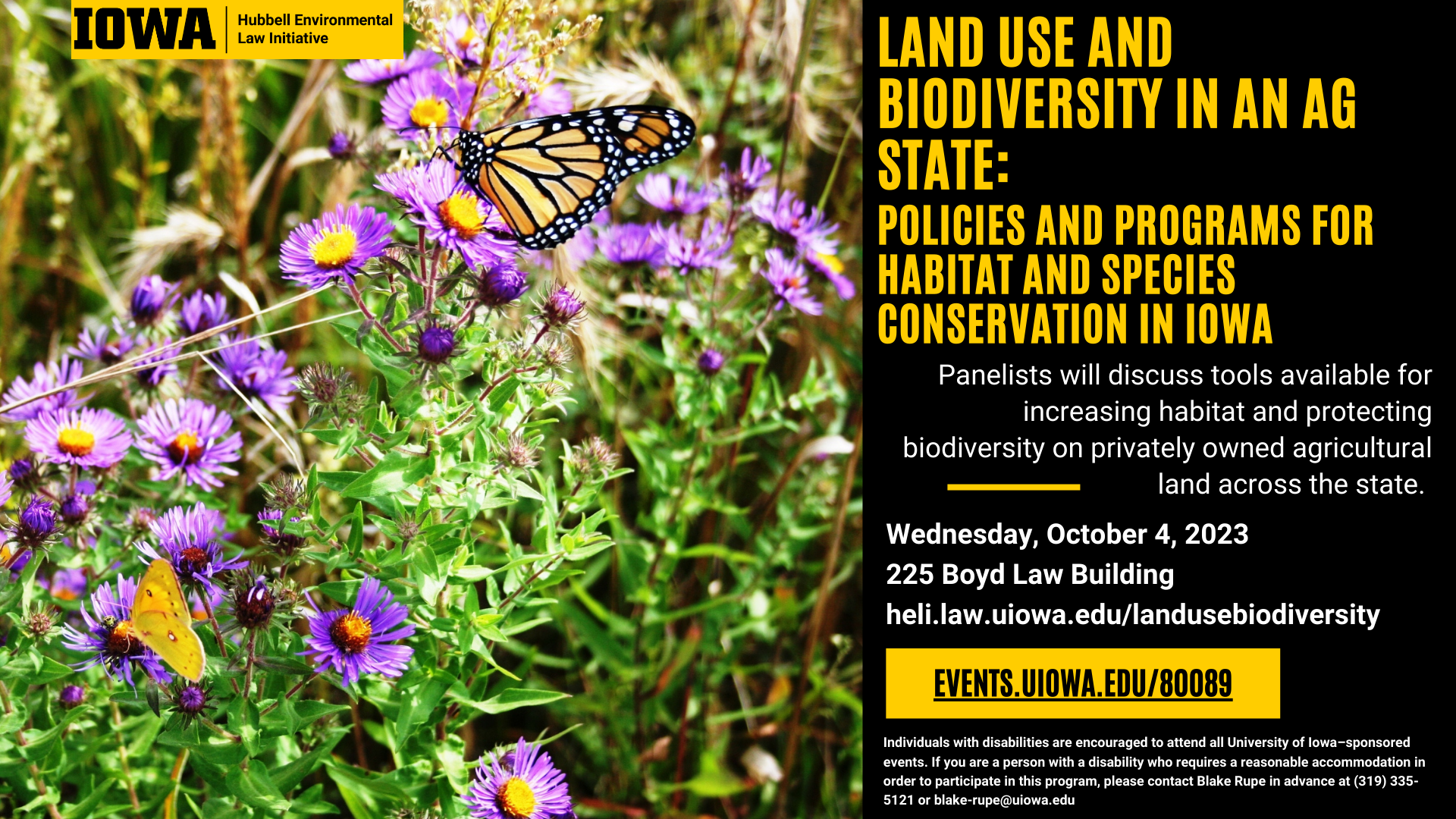 Land Use and Biodiversity in an Ag State