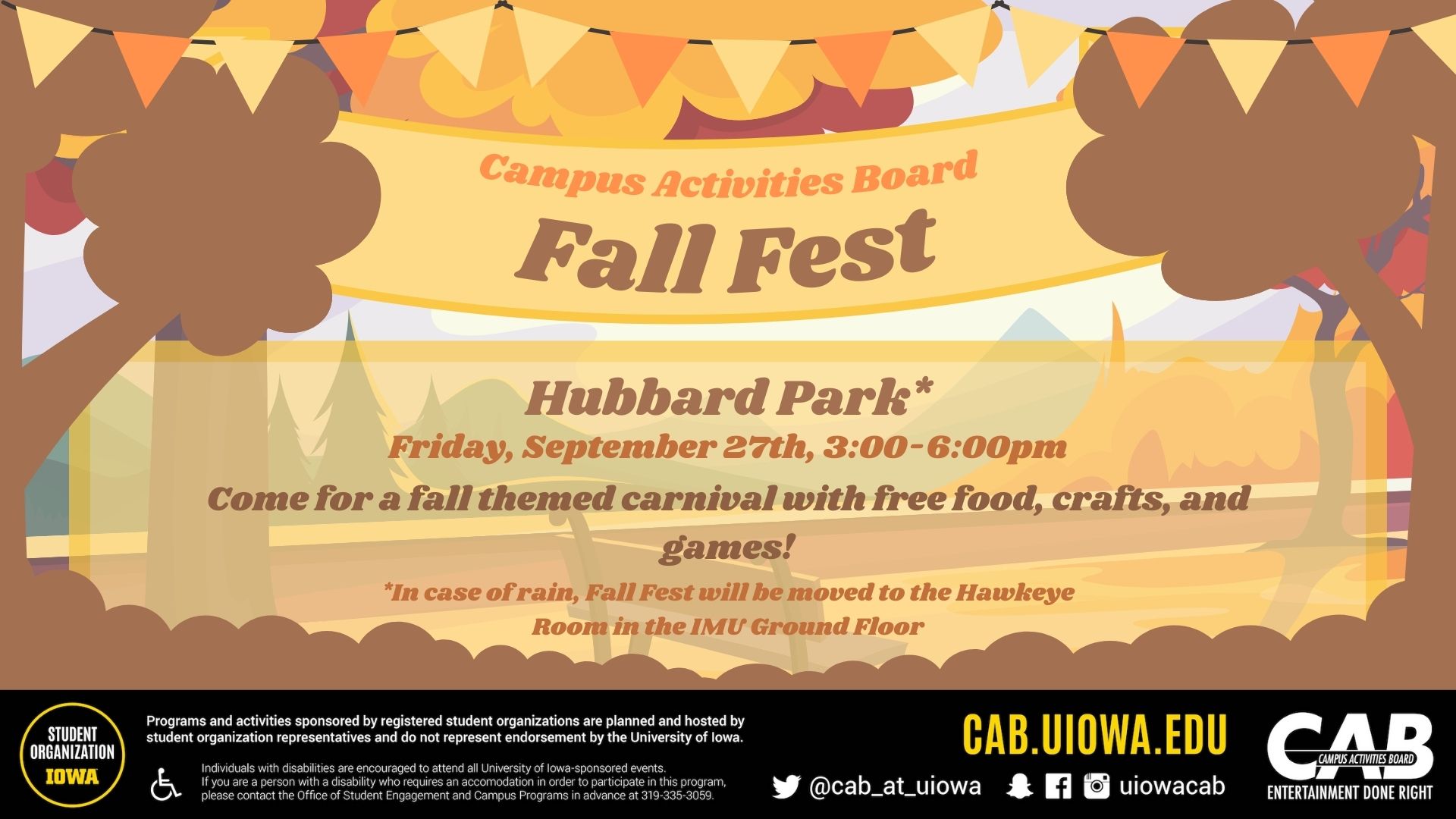 Campus Activity Board's Fall Fest sep. 27