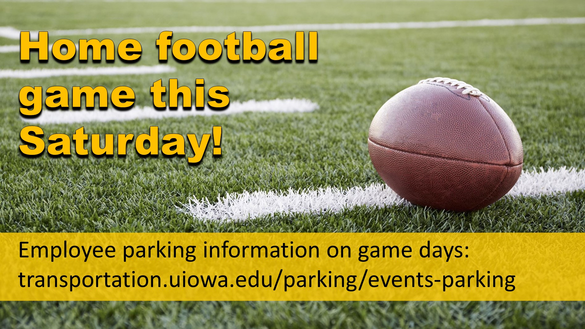 Parking Home Football Game Days Signage 2194