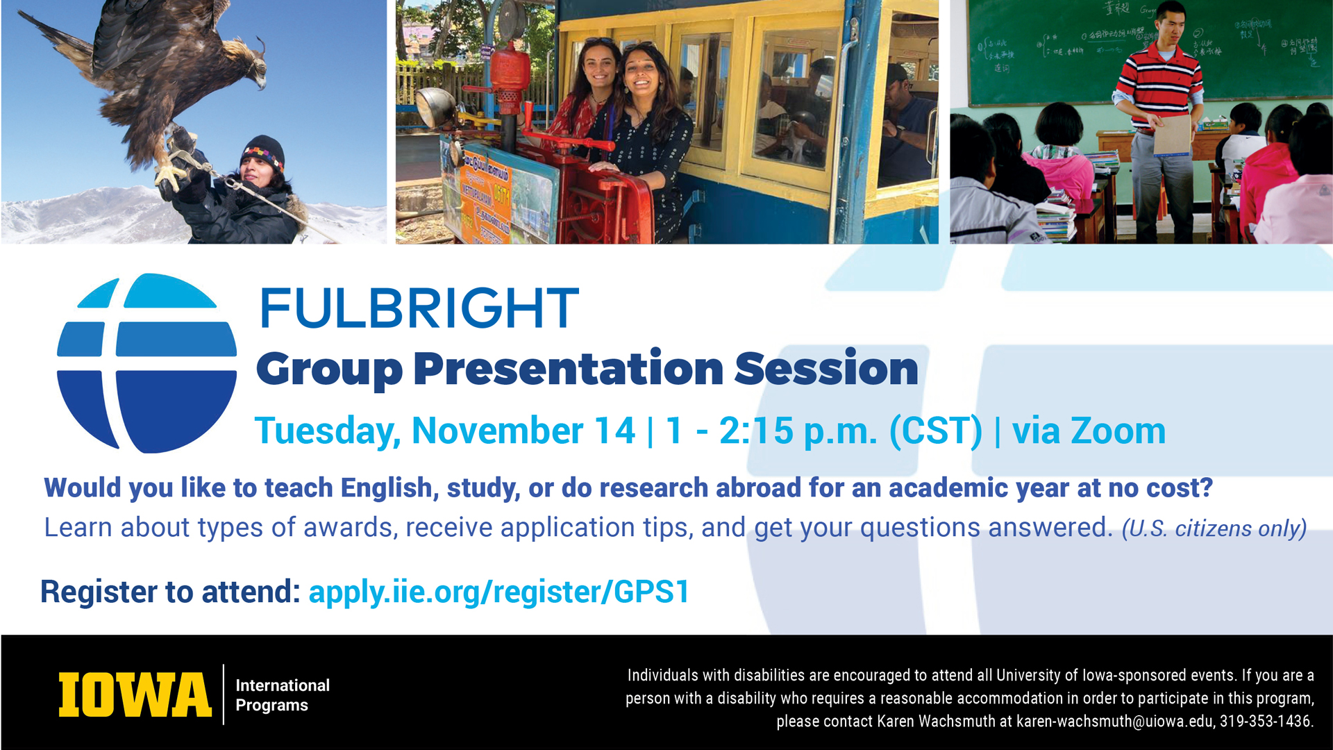 fullbright group presentation session tuesday november 14th, 1-2:15PM