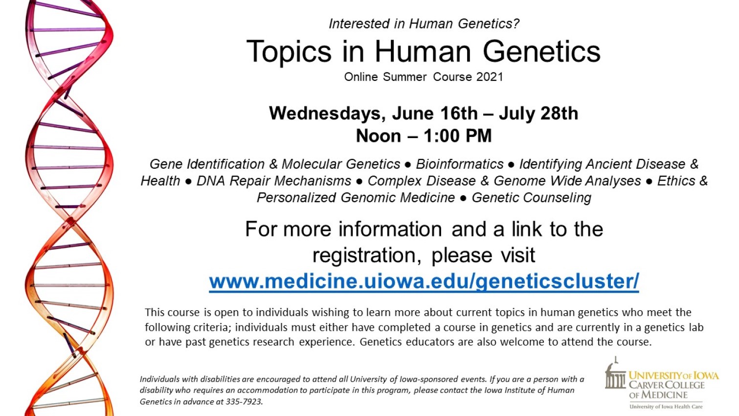 GCI Topics in Human Genetics
