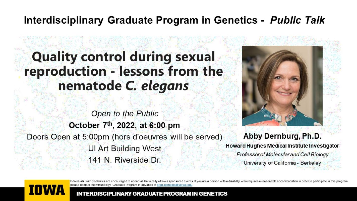 Interdisciplinary Graduate Program in Genetics Public Talk