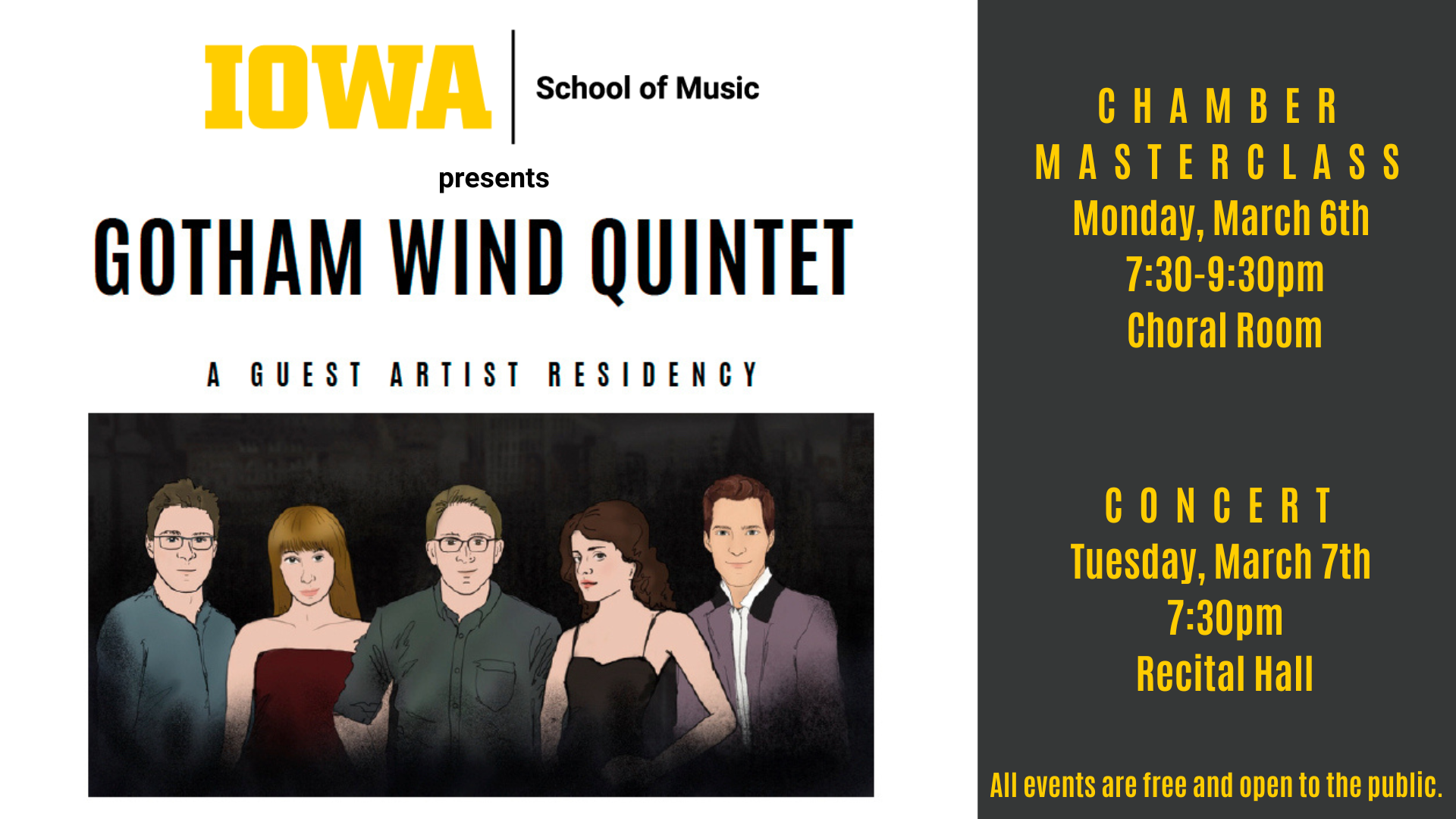 Gotham Wind Quartet concert on March 7