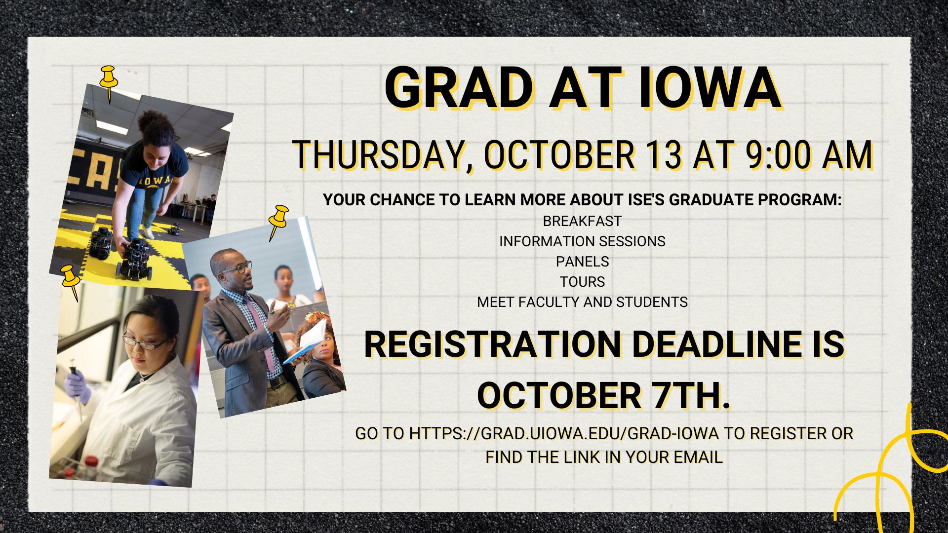 Grad at Iowa event