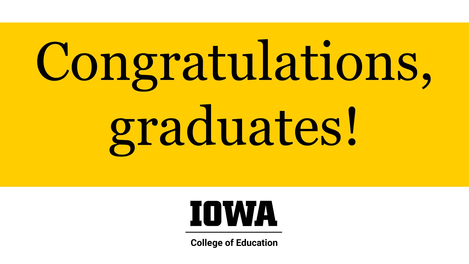 Congratulations, graduates!