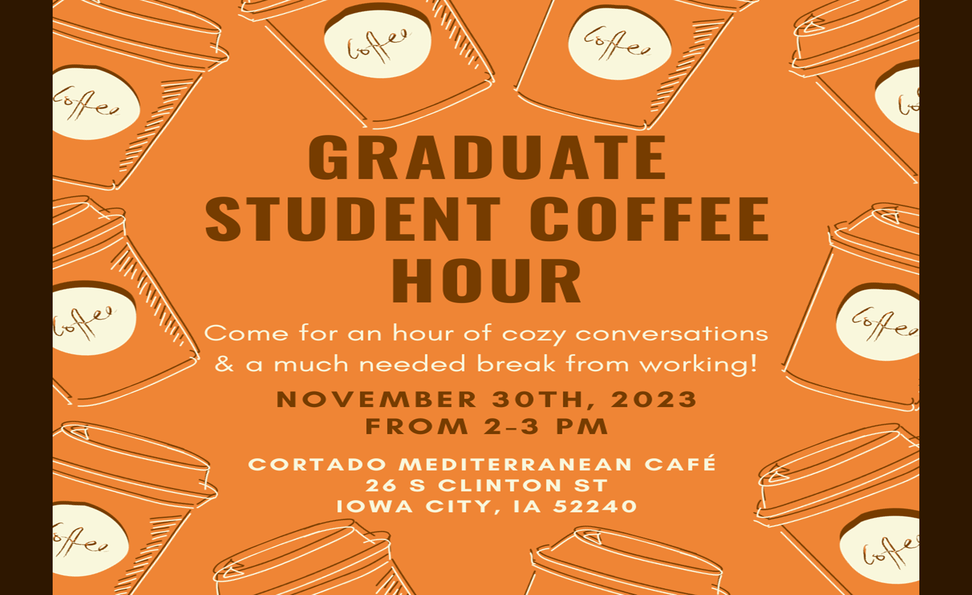 Graduate Student Coffee Hour 11.30.23