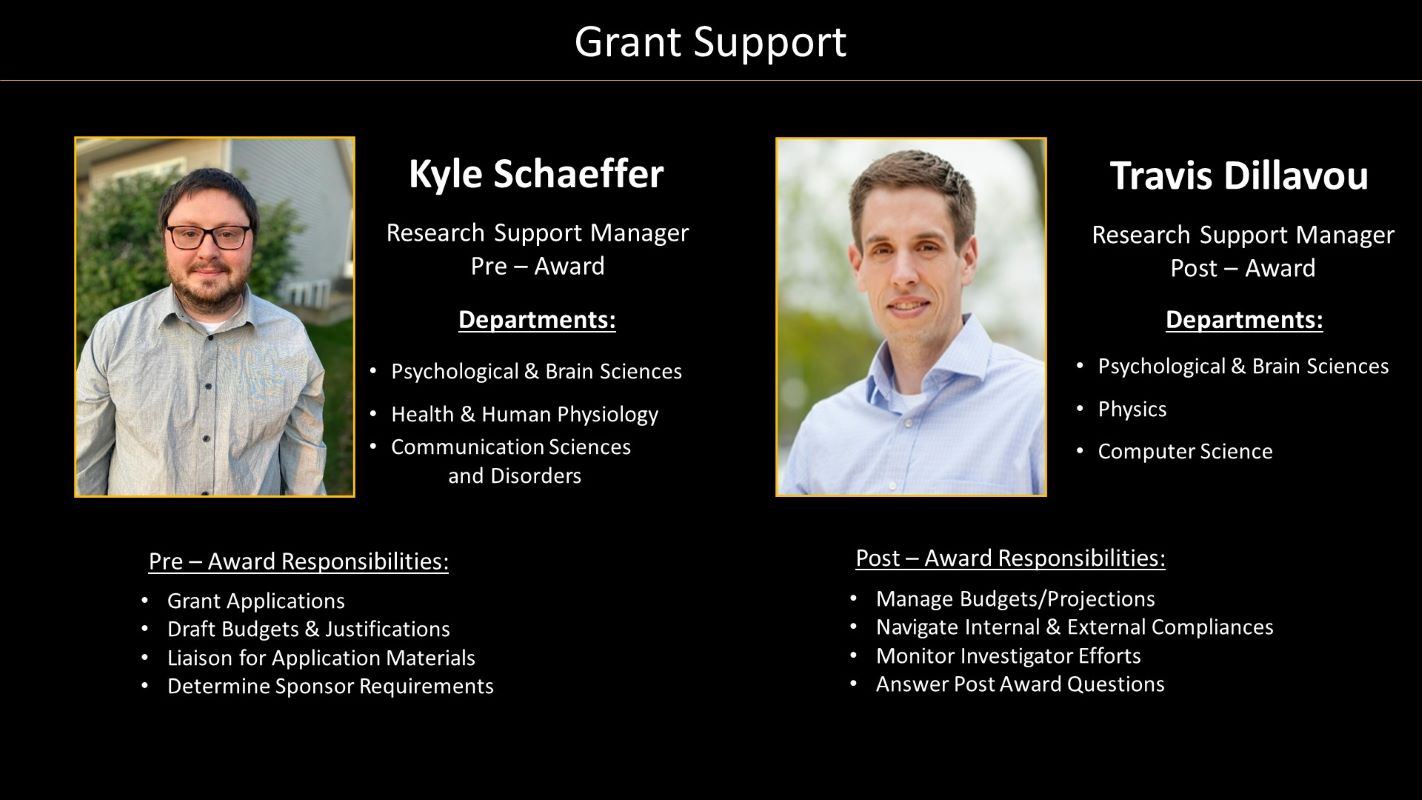 Grant Support Staff Profile for PBSB - Kyle Schaffer and Travis Dillavou - with photos