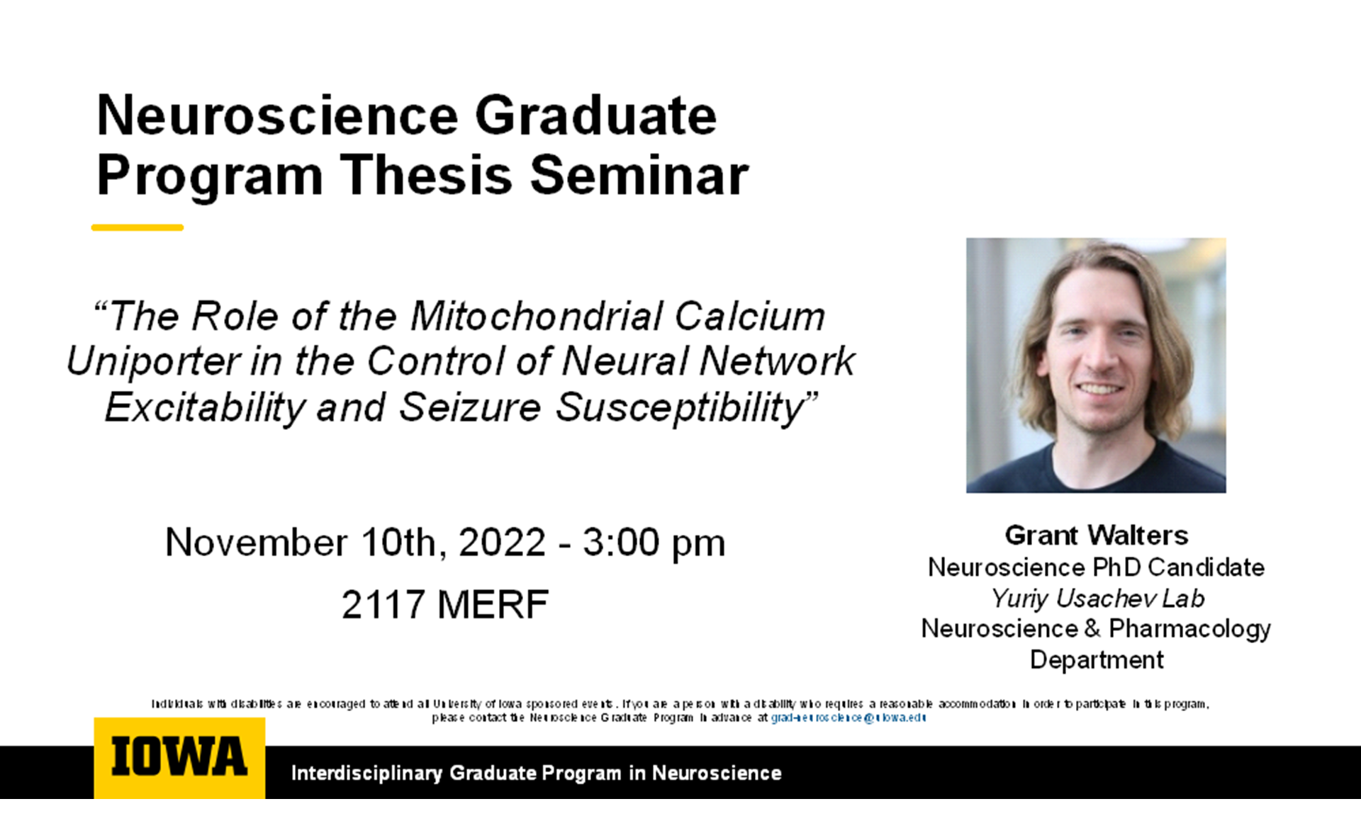 Grant Walters Neuroscience Thesis Semianr 11.10.22