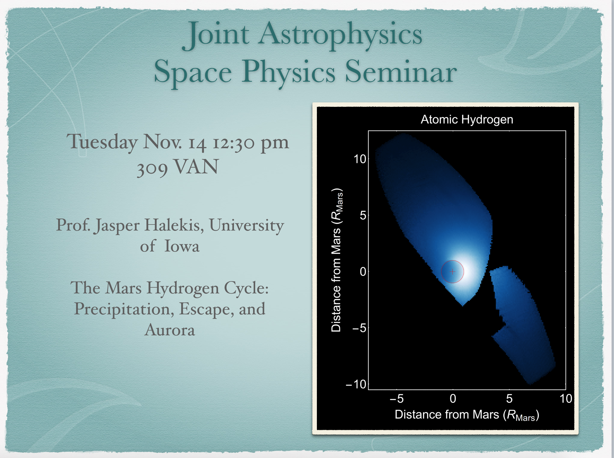Astrophysics Seminar Announcement