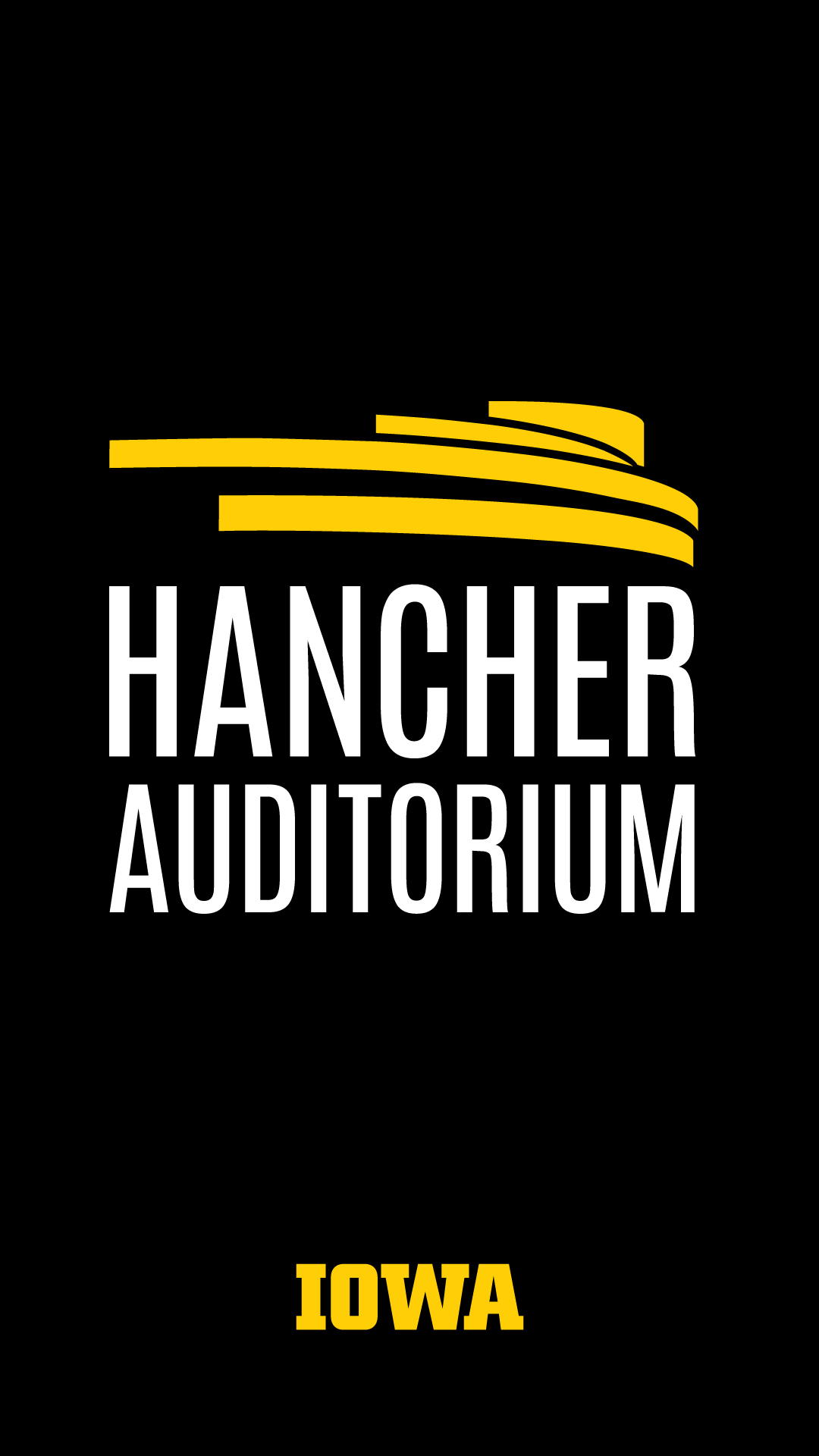 Hancher Auditorium and University of Iowa logos