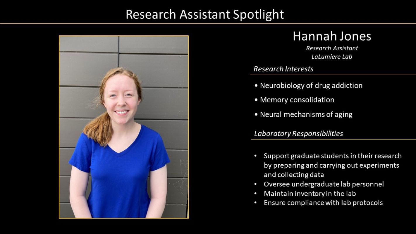 Research Assistant Hannah Jones Profile with Photo